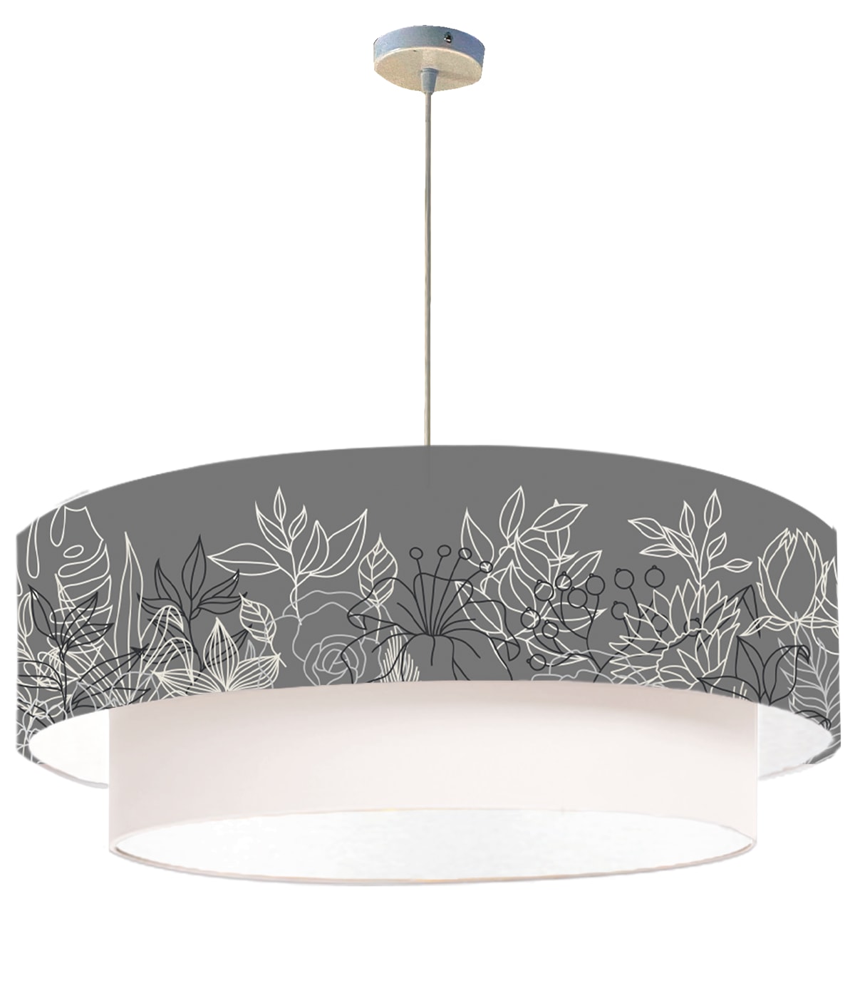 Suspension double Bouquet Gris T 65 x H 30 Suspension double Bouquet Gris T 65 x H 30