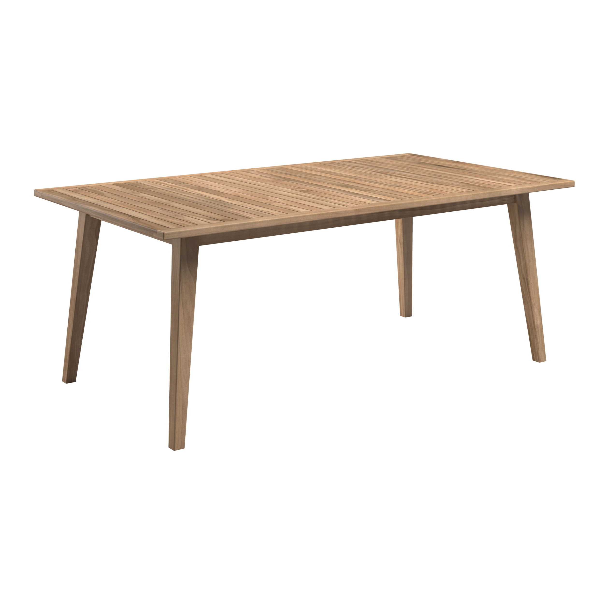 Table de jardin rectangulaire 180cm en teck 8 personnes