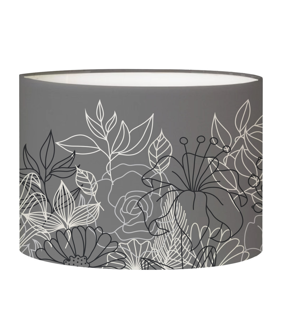 Abat-jour chevet Bouquet Gris D 25 x H 20 Abat-jour chevet Bouquet Gris D 25 x H 20