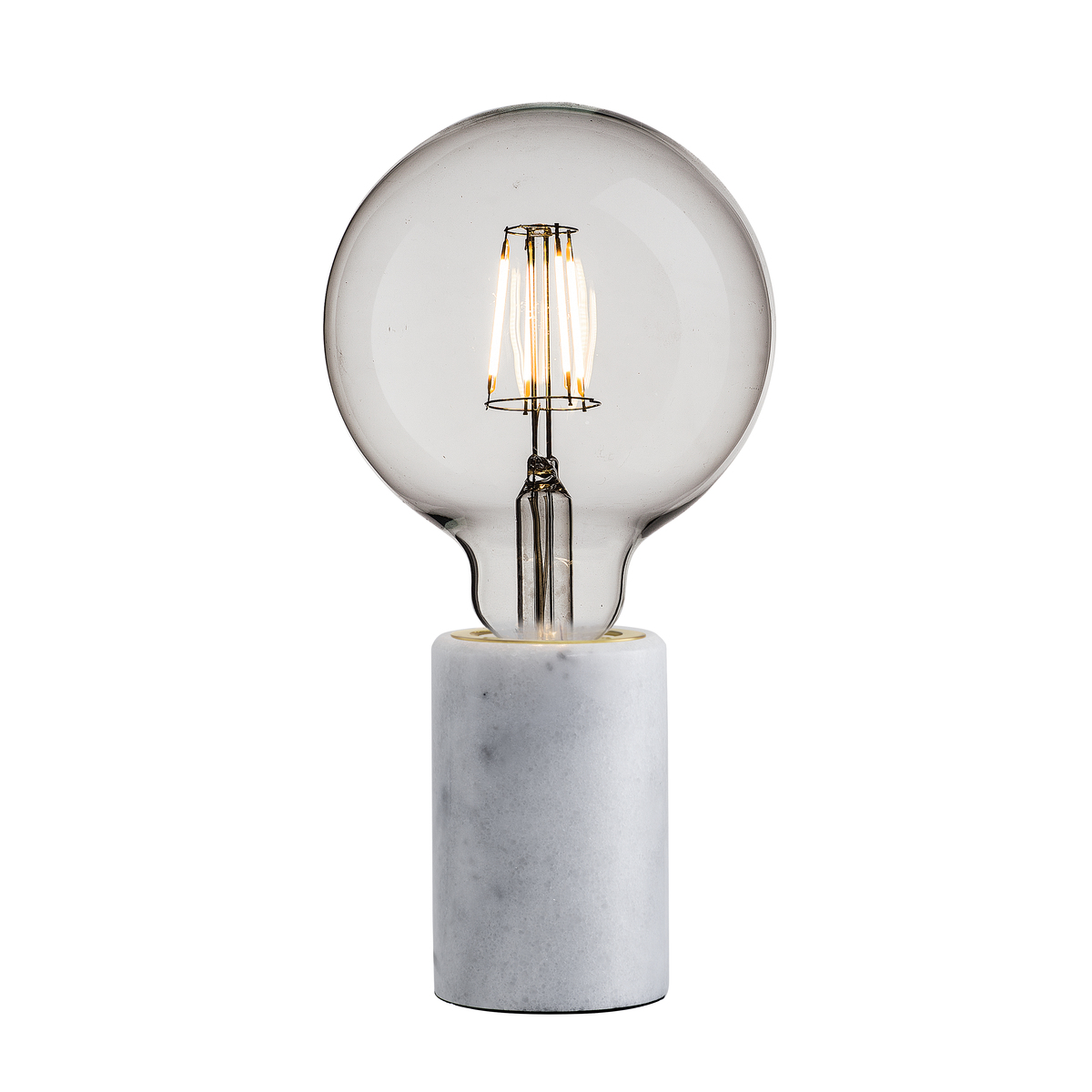Pied de lampe en marbre blanc Pied de lampe en marbre blanc