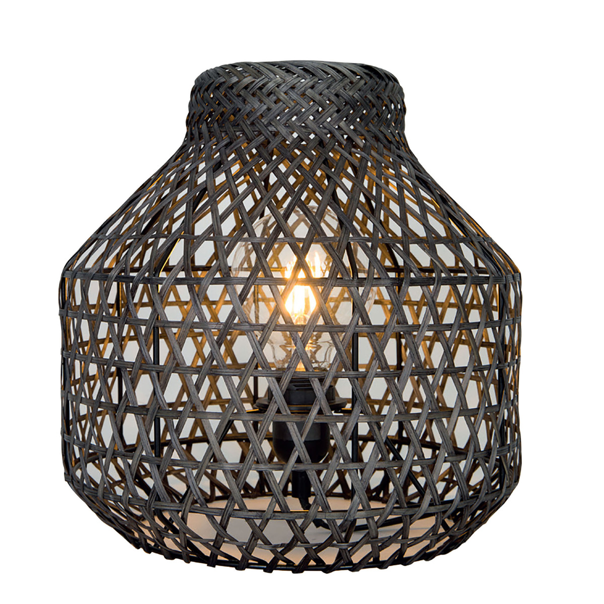 Lampe en rotin noir Lampe en rotin noir