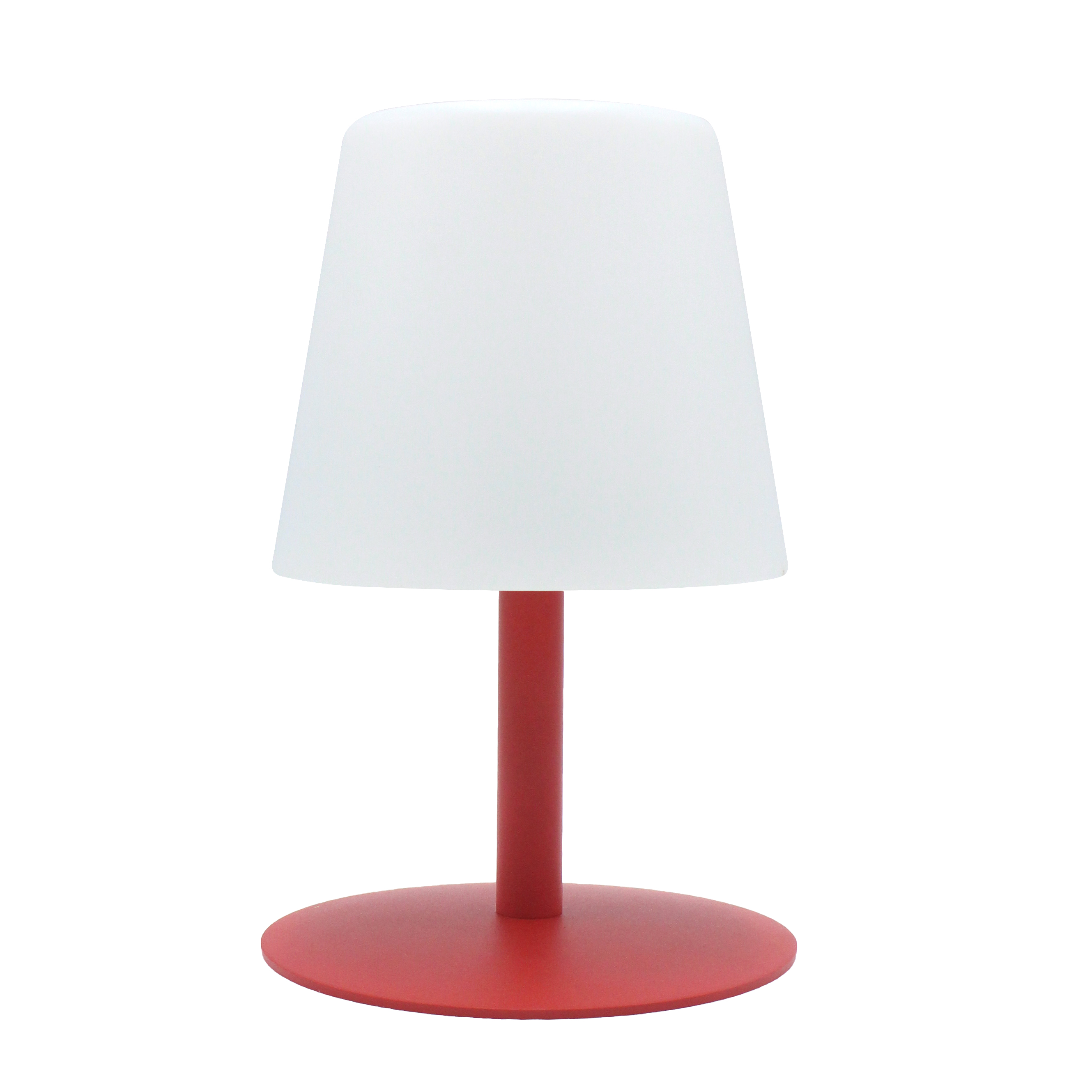 Lampe de table extérieur en metal rouge