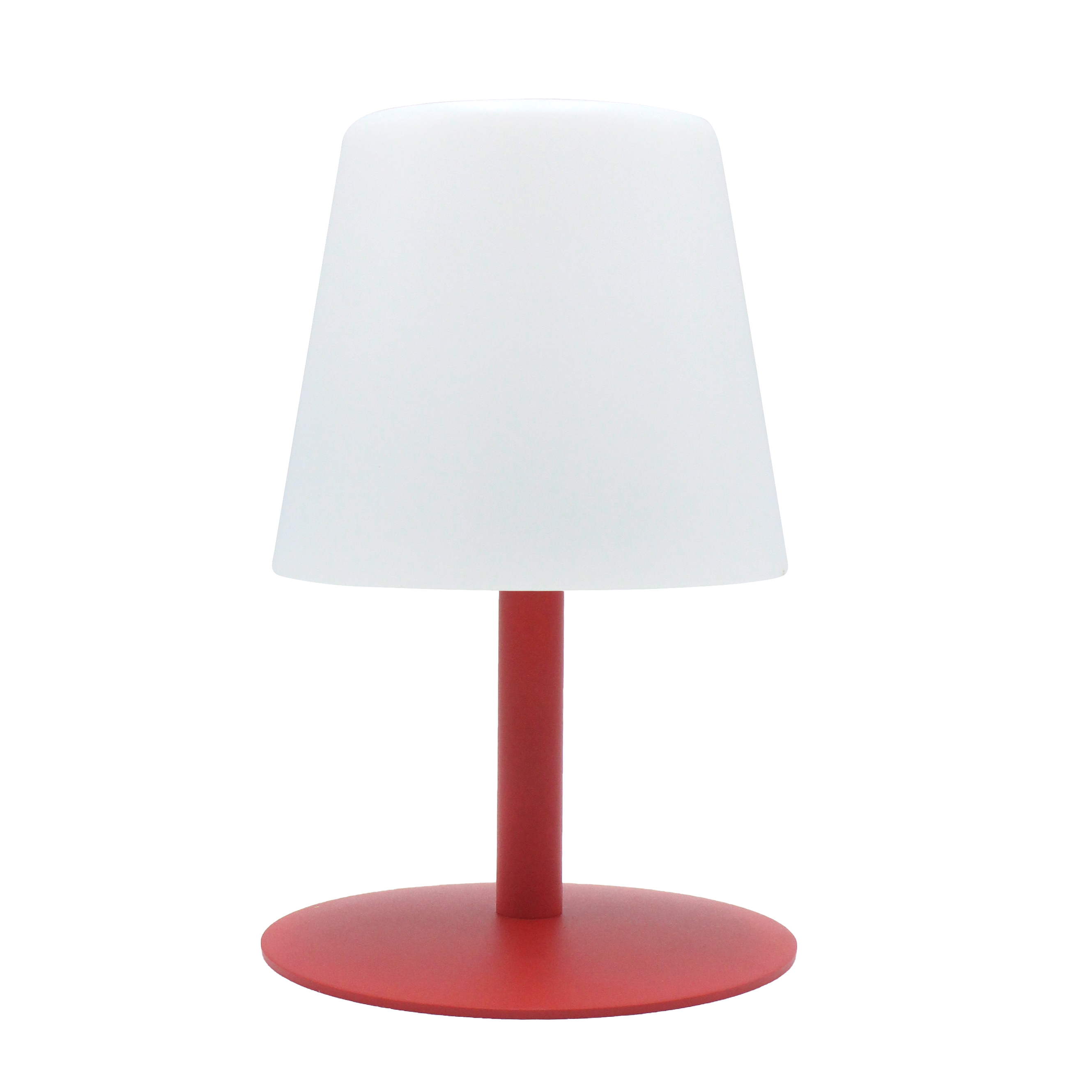 Lampe en métal rouge