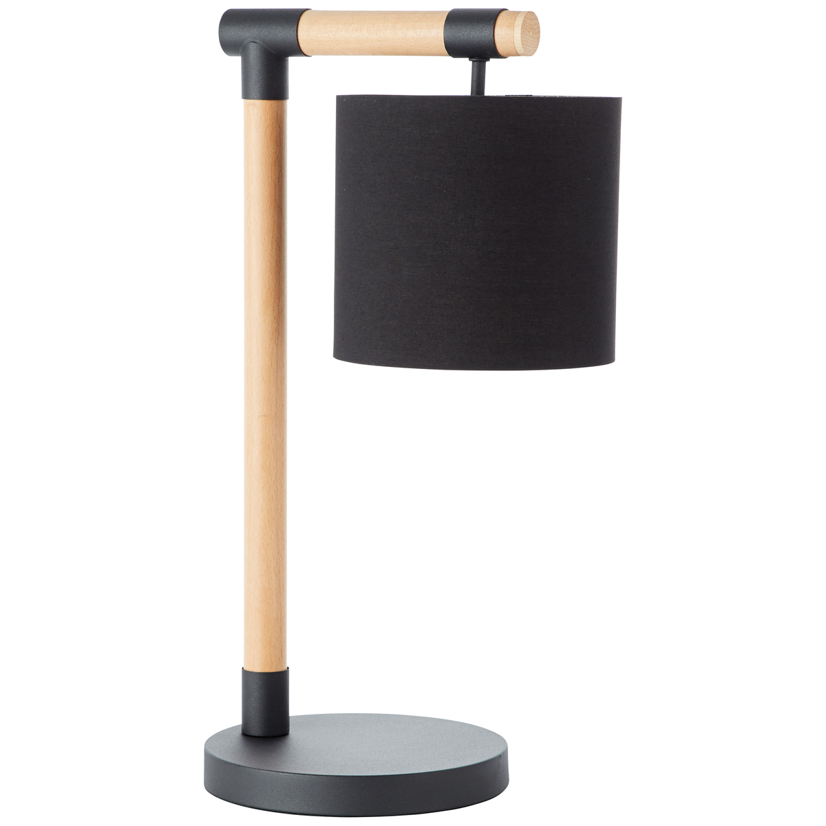 Lampe de table en bois noir