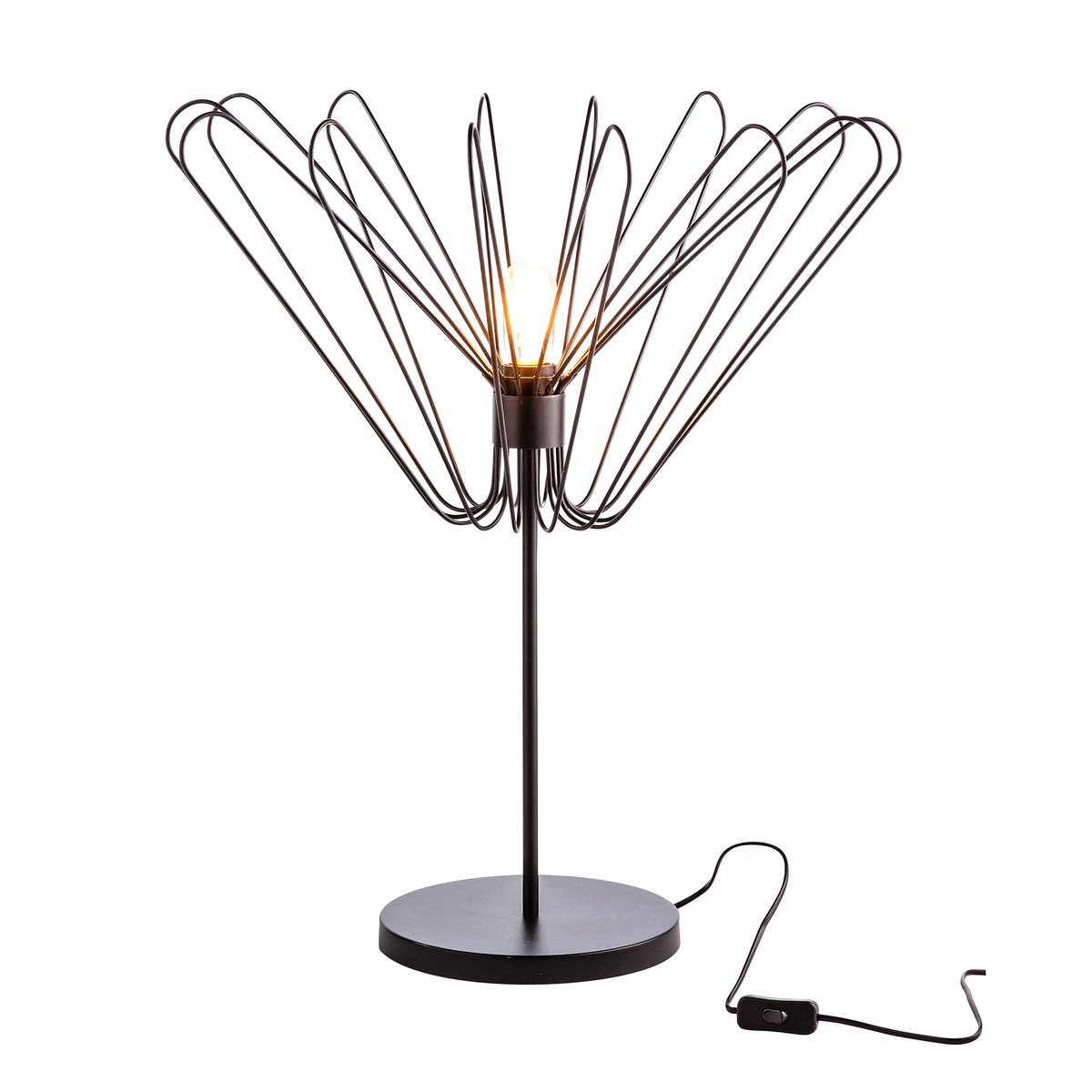 Lampe en métal noir (photo) Lampe en métal noir