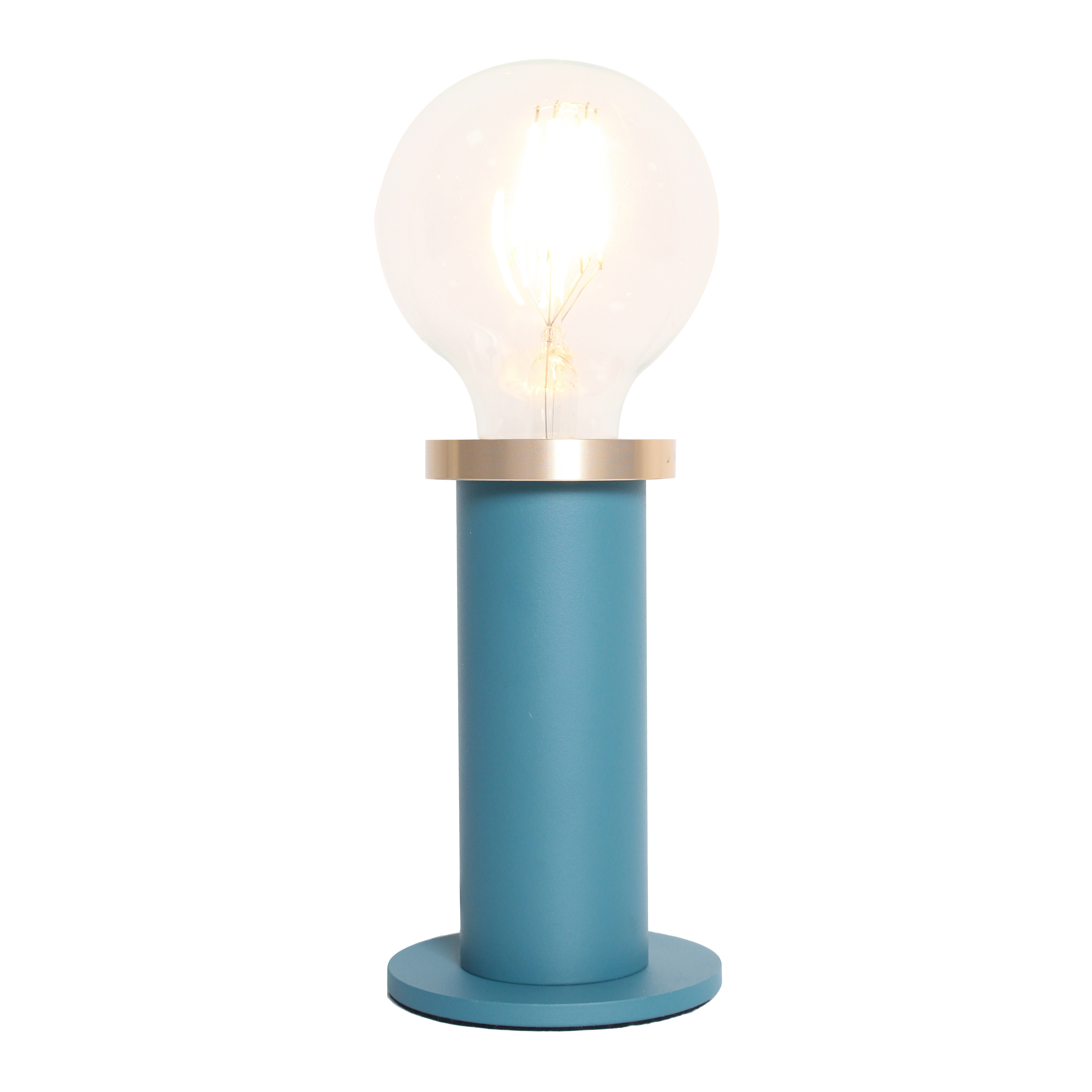 Pied de lampe en métal bleu Pied de lampe en métal bleu