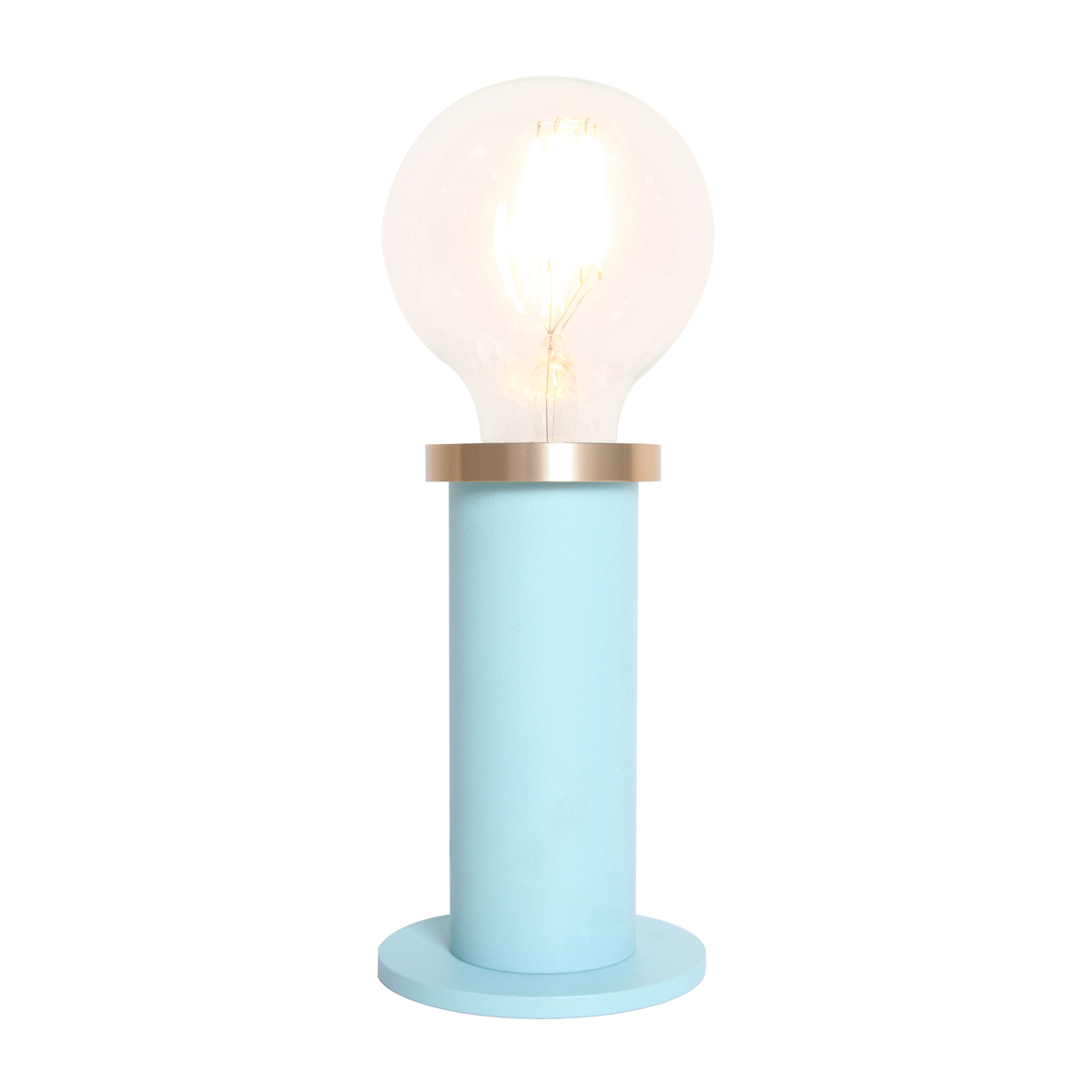 Pied de lampe en métal bleu Pied de lampe en métal bleu