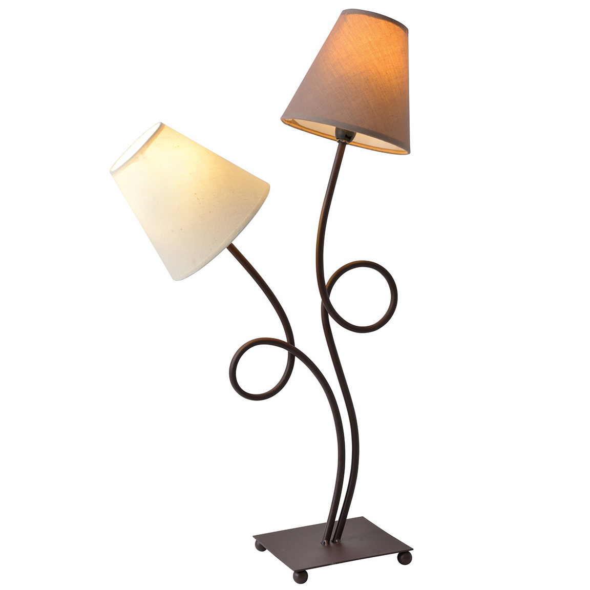 Lampe en métal marron (photo) Lampe en métal marron