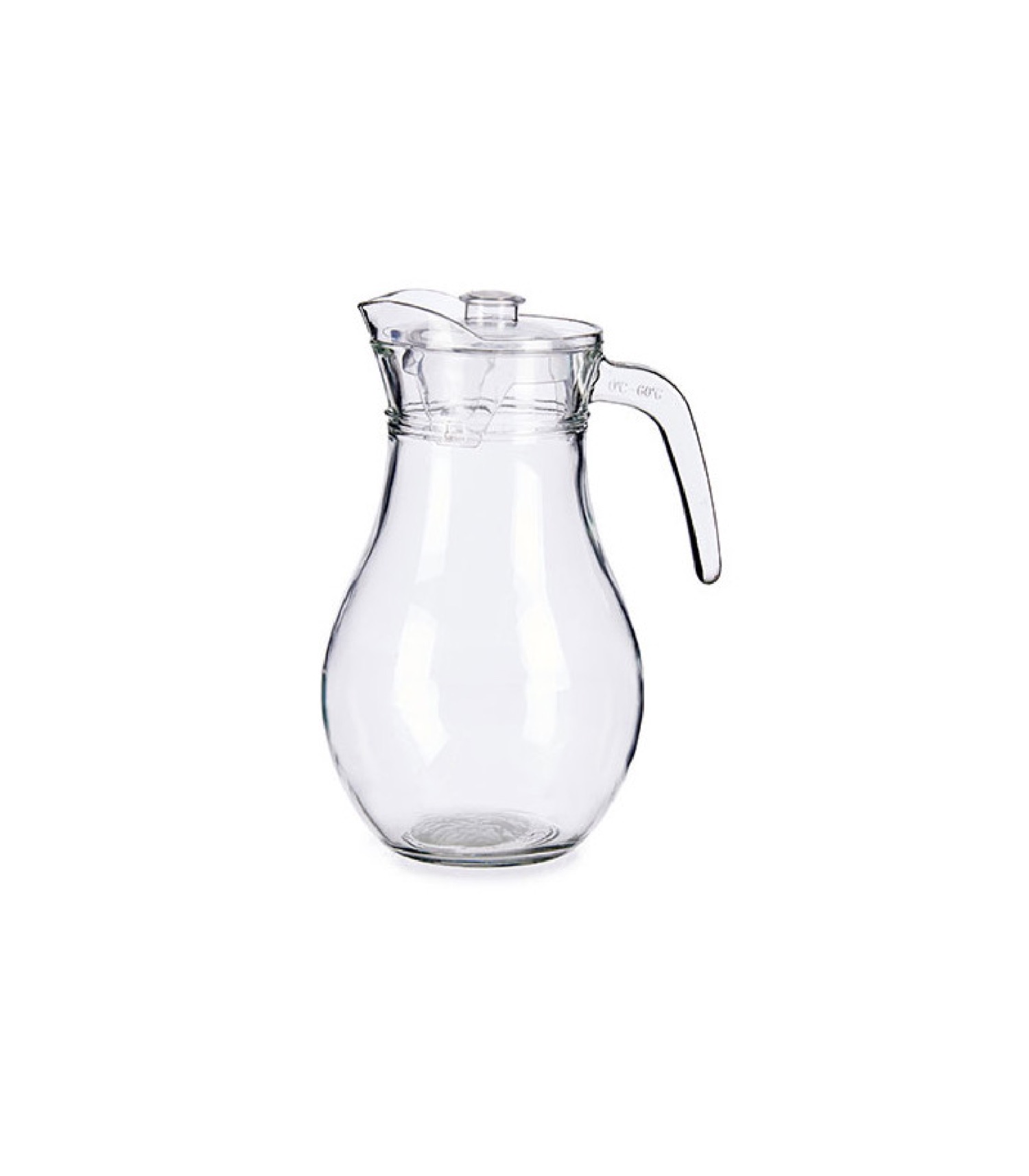 Carafe à jus de fruits en verre et bouchon plastique 1,8L Carafe à jus de fruits en verre et bouchon plastique 1,8L