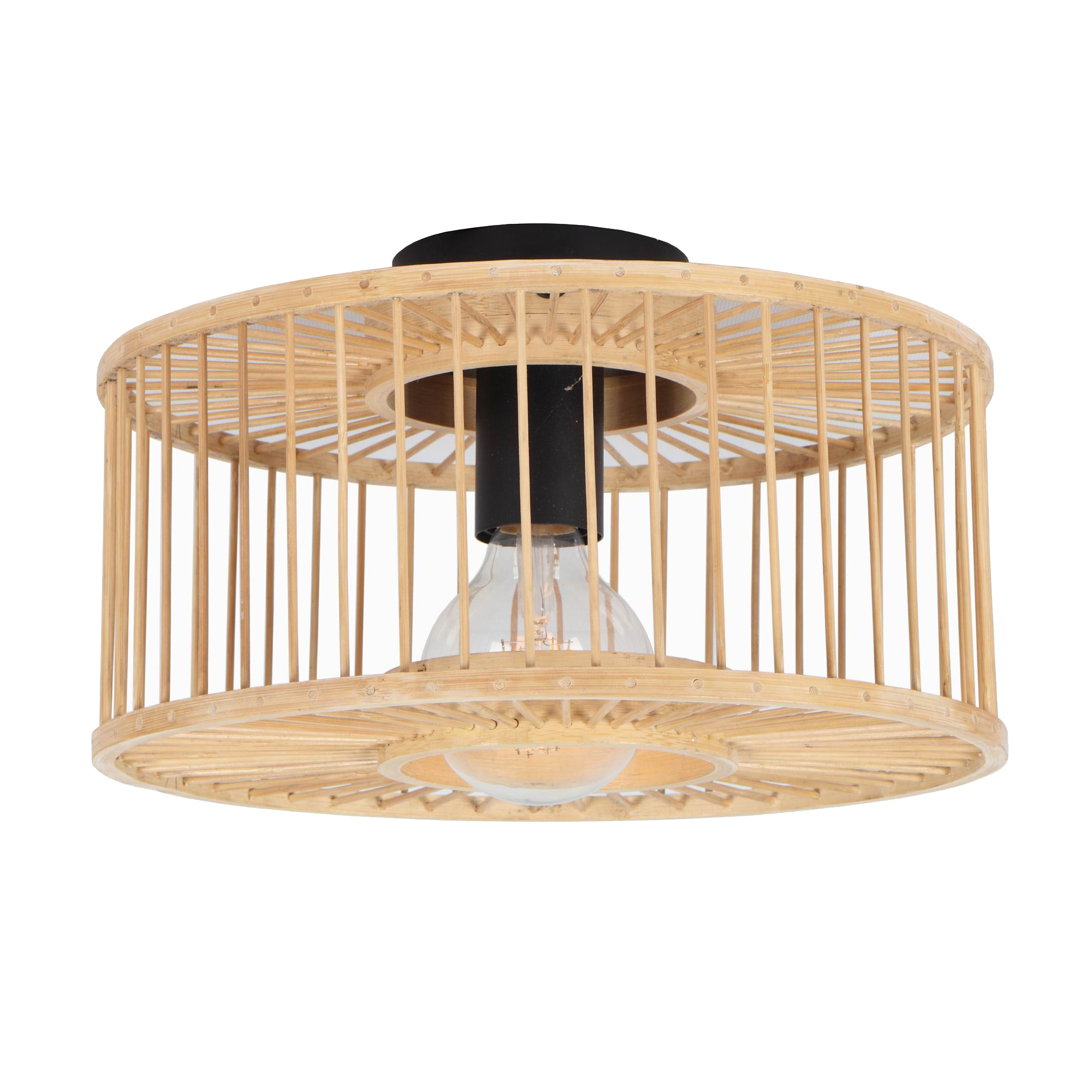 Plafonnier en bambou naturel Plafonnier en bambou naturel