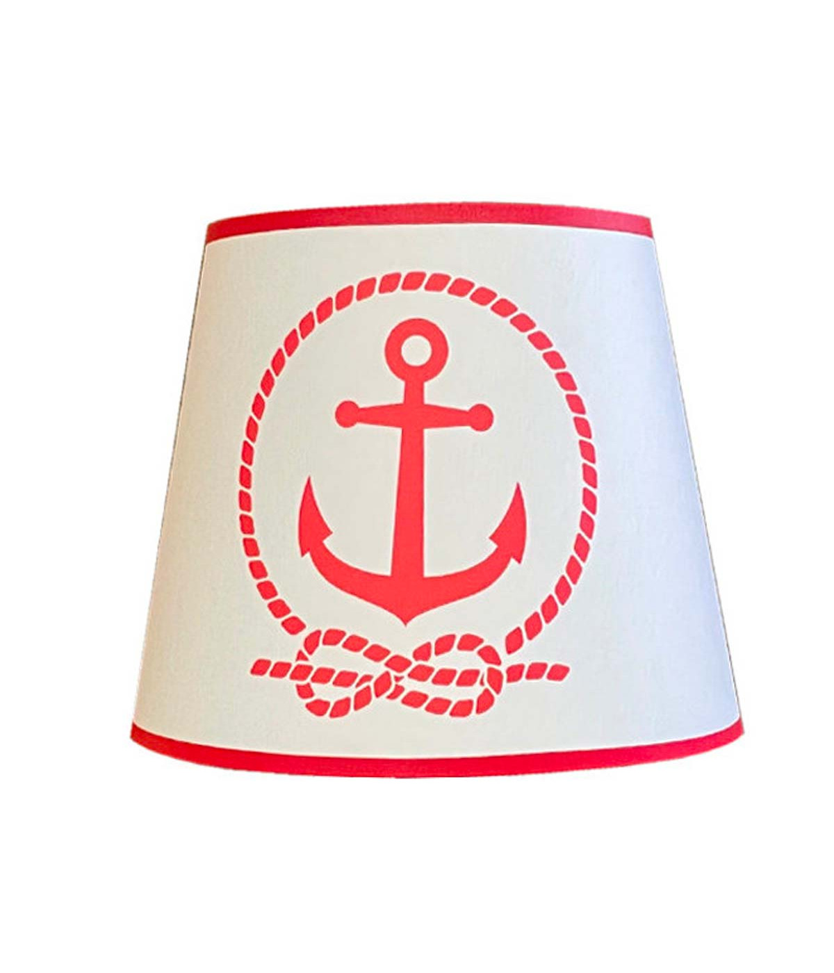Lampe phare bord de mer rouge d 25 cm