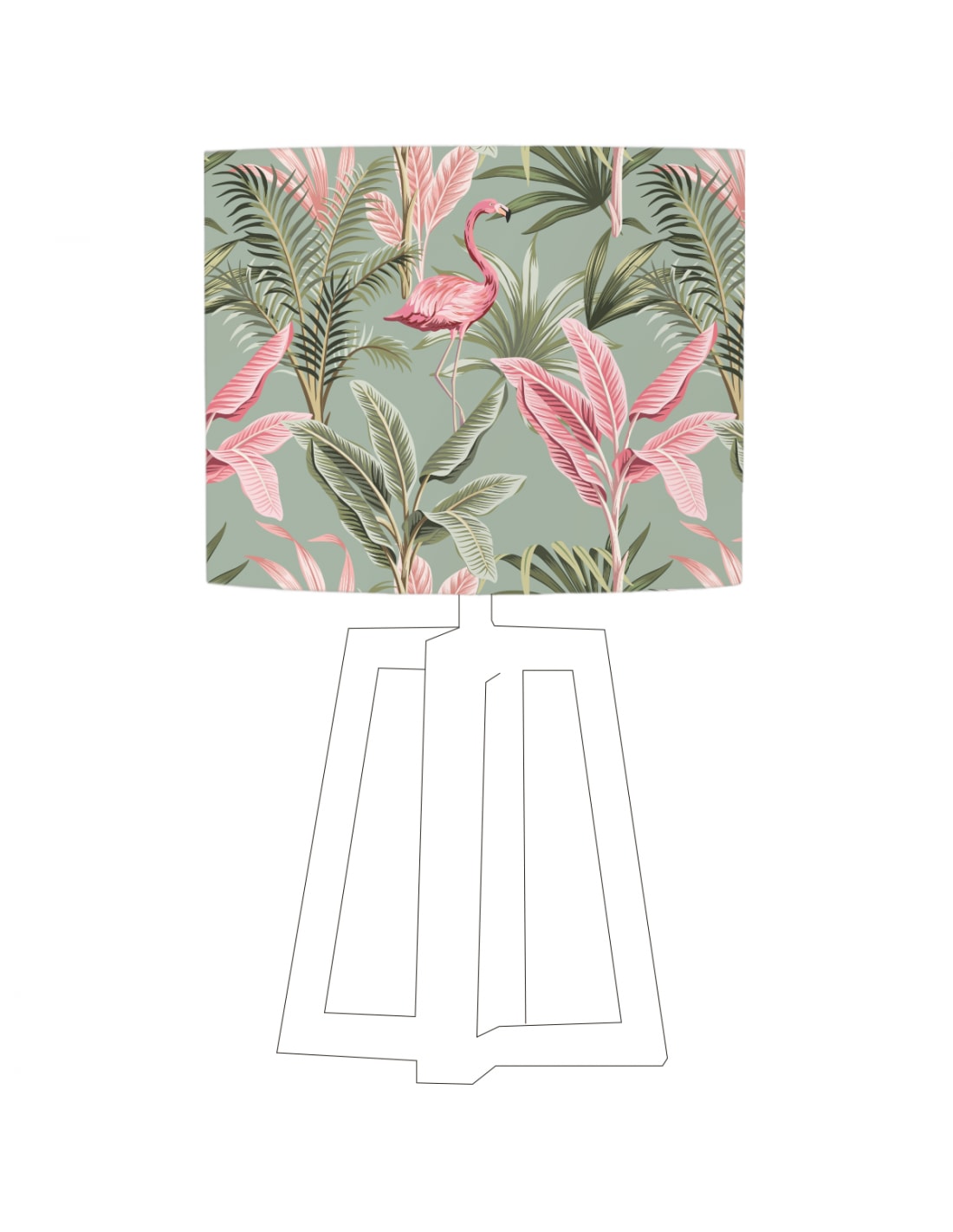 Abat-jour chevet Flamand Vert Olive D 25 x H 20 Abat-jour chevet Flamand Vert Olive D 25 x H 20