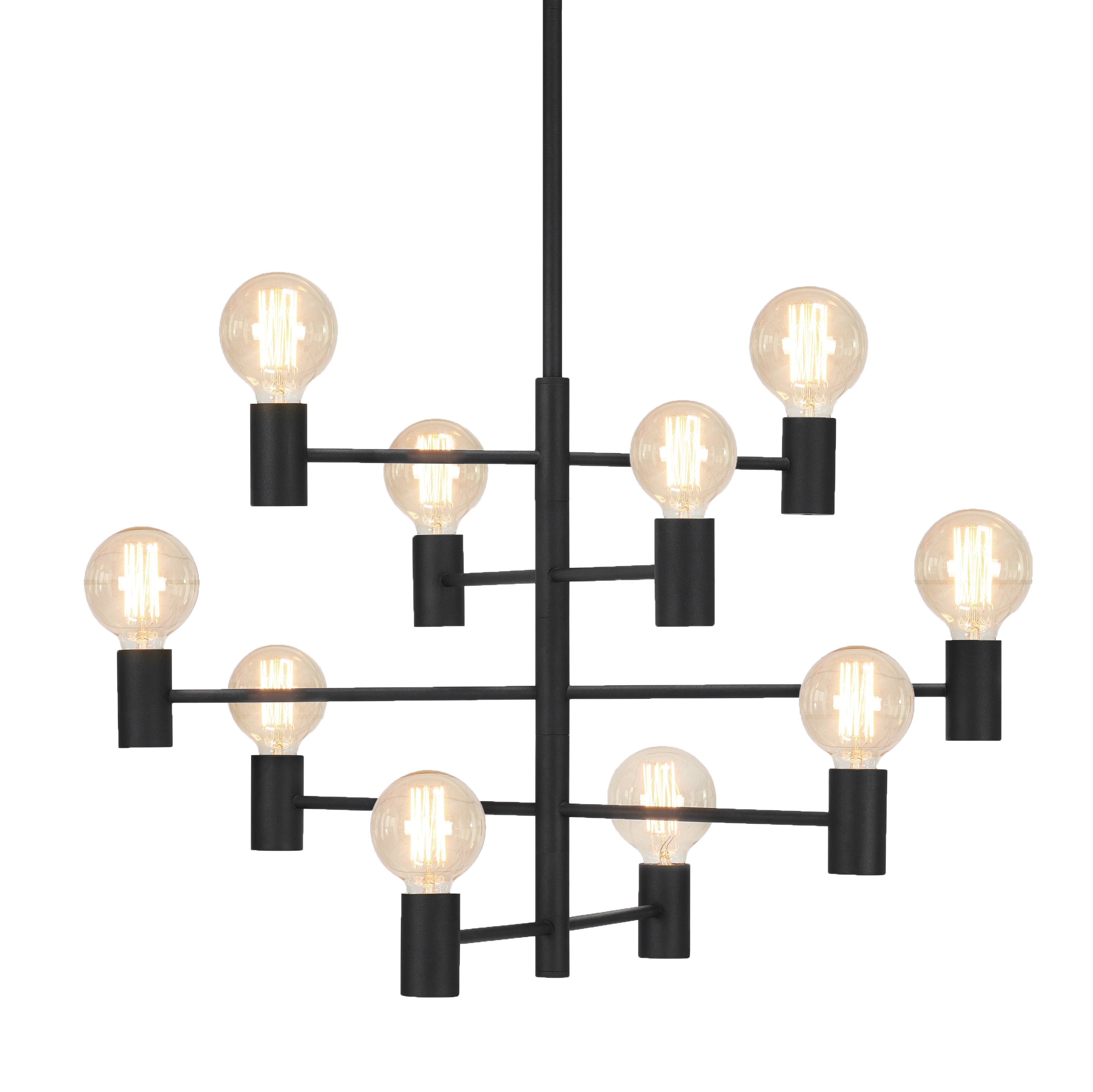 Lustre en métal noir Lustre en métal noir