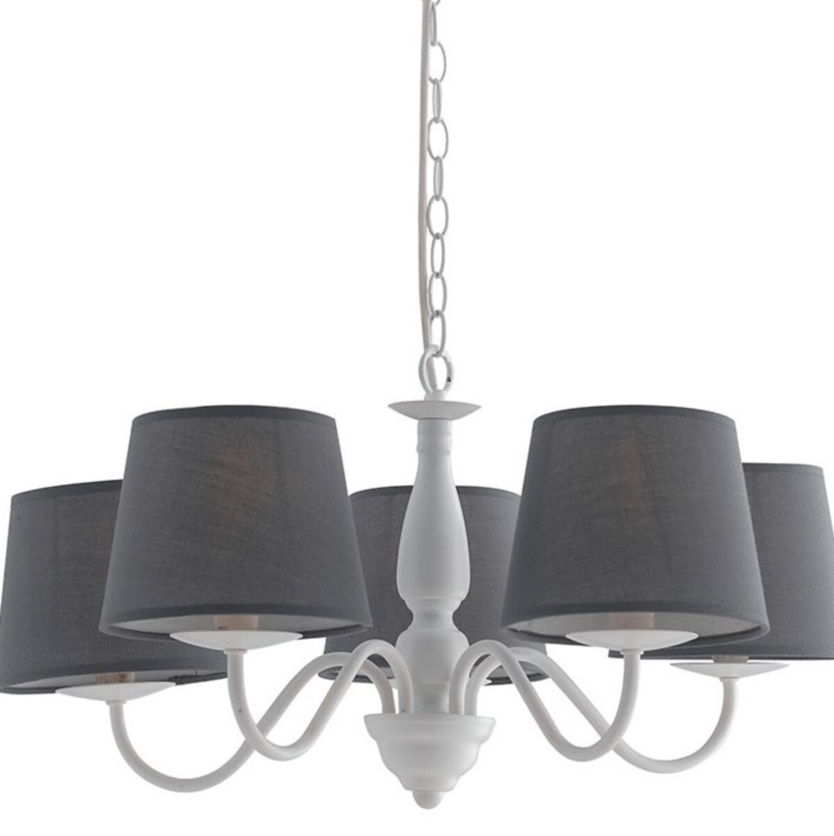 Lustre en métal gris (photo) Lustre en métal gris