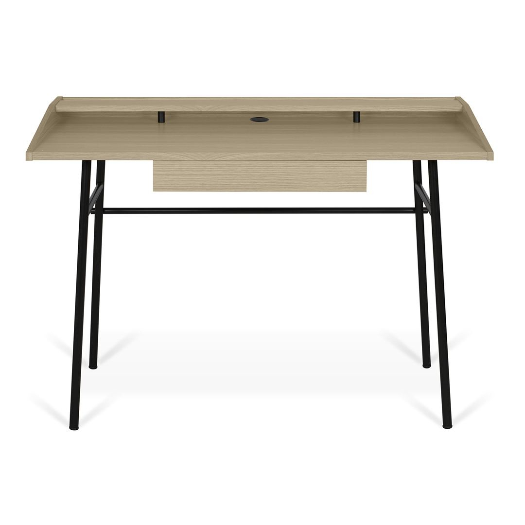 Bureau effet bois Chêne et noir Bureau effet bois Chêne et noir