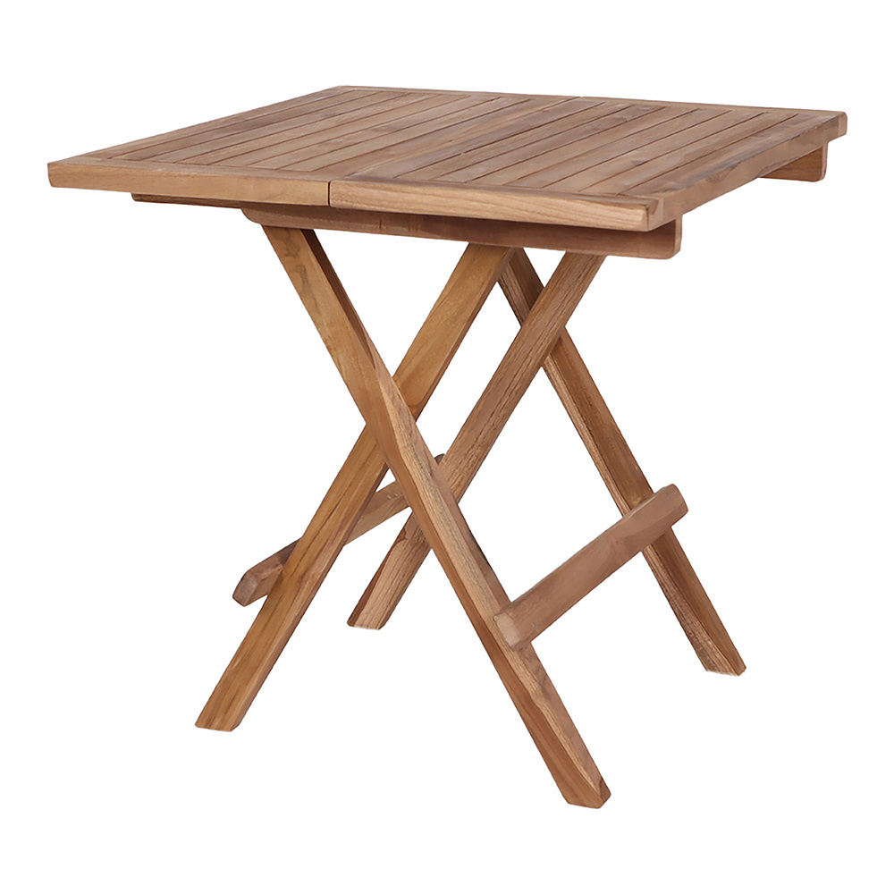 Table de jardin pliante en bois de teck couleur naturelle