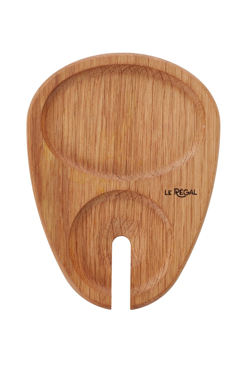 Planche apéro porte verre de vin en chêne 22x16cm
