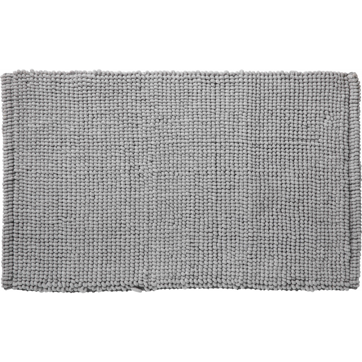 tapis de bain en polycoton uni gris 50x80cm