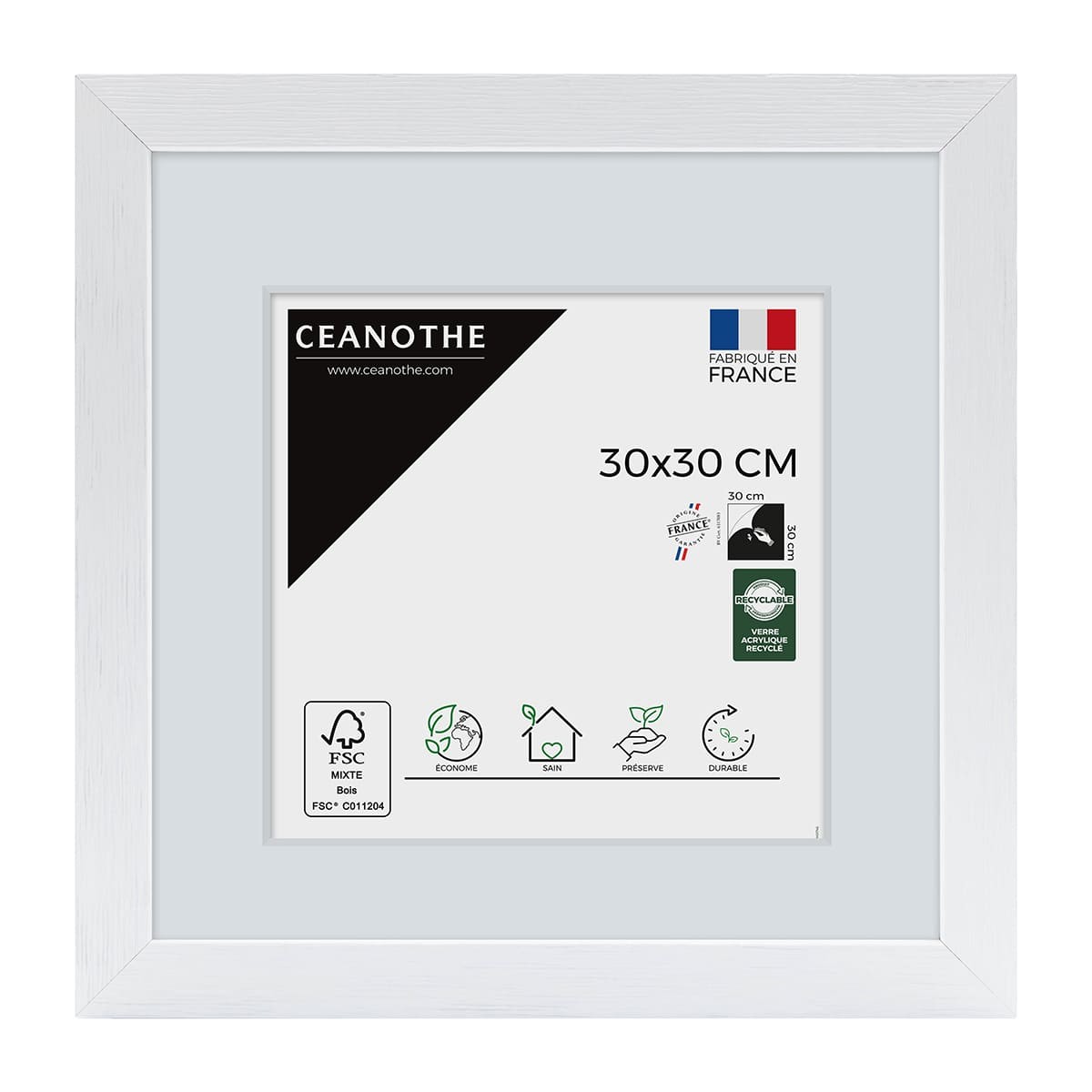 Cadre photo blanc 30x30cm Cadre photo blanc 30x30cm