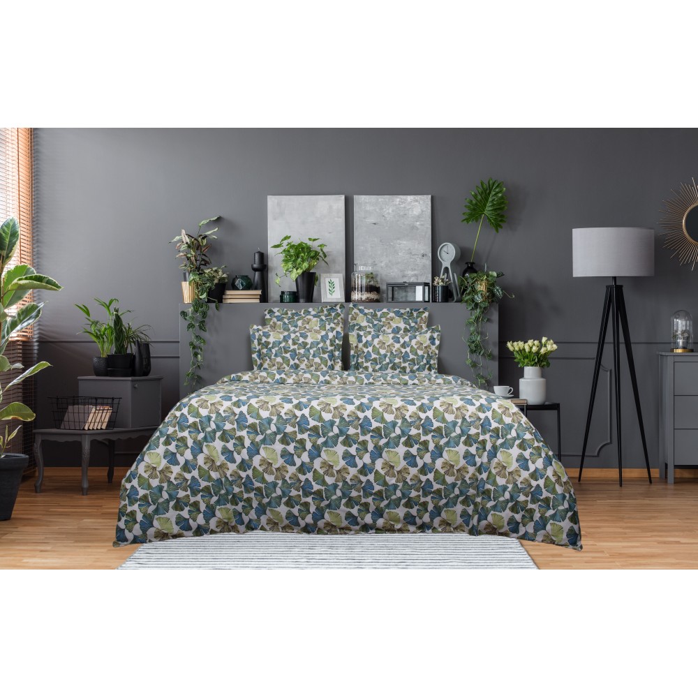Parure de lit 2 pc en satin de coton 140x200cm+1TO 63x63cm imprimé