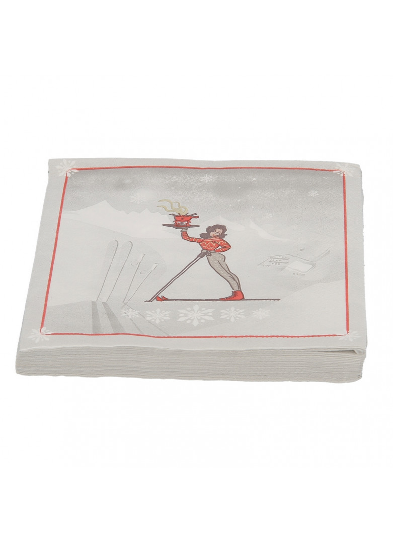 Serviettes papier skieuse (X20) (photo) Serviettes papier skieuse (X20)