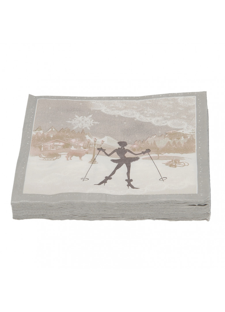 Serviettes papier lady snow (x20) (photo) Serviettes papier lady snow (x20)