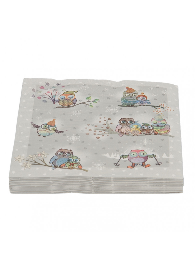 Serviettes papier chouette (x20) (photo) Serviettes papier chouette (x20)