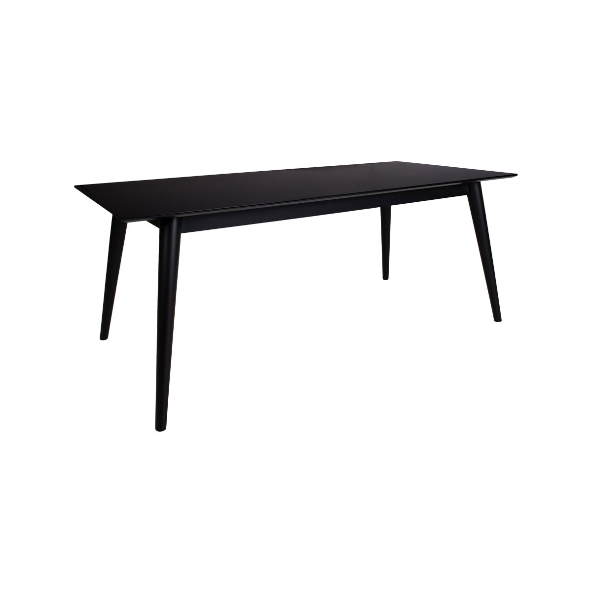 Table à manger avec rallonges 195/285x90cm noir Table à manger avec rallonges 195/285x90cm noir