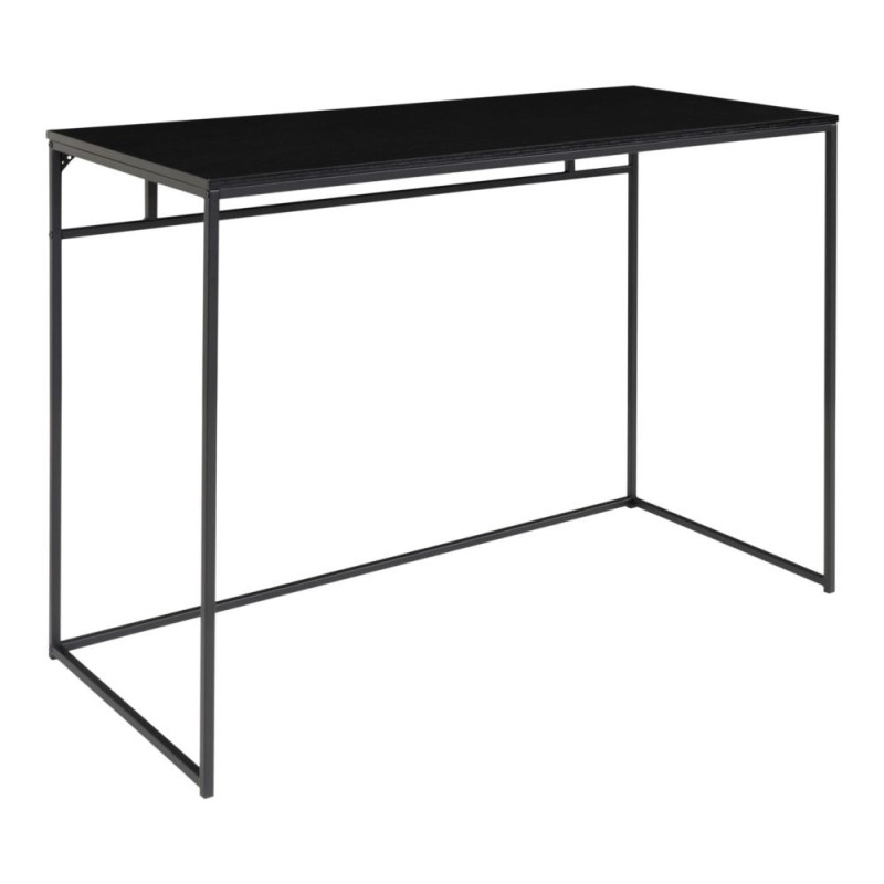 Bureau minimaliste 100cm en bois et métal Noir