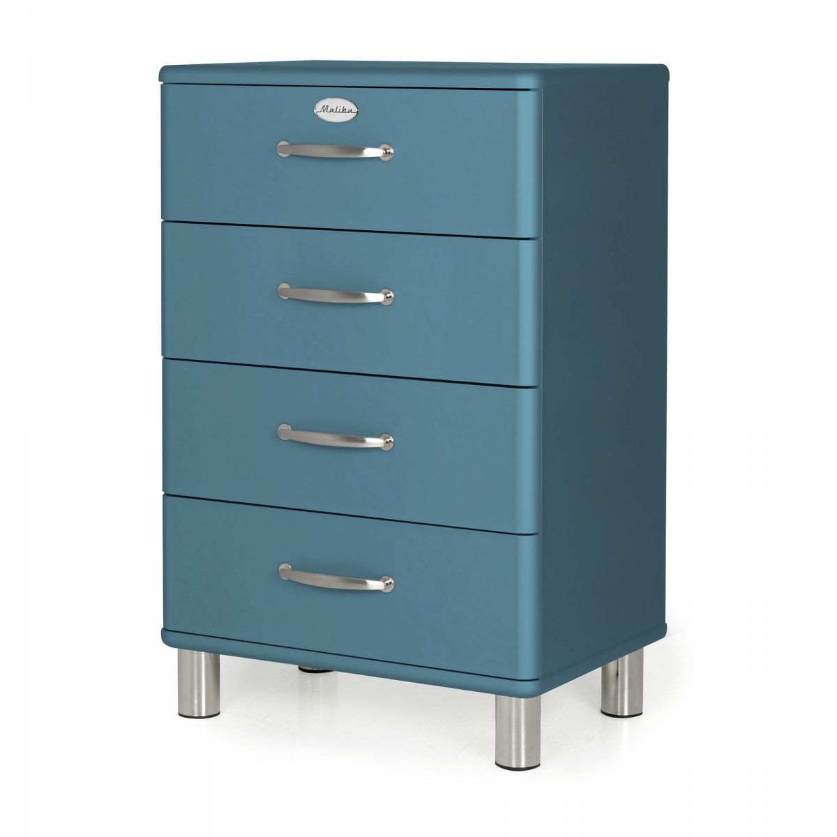 Commode 4 tiroirs style vintage bleu