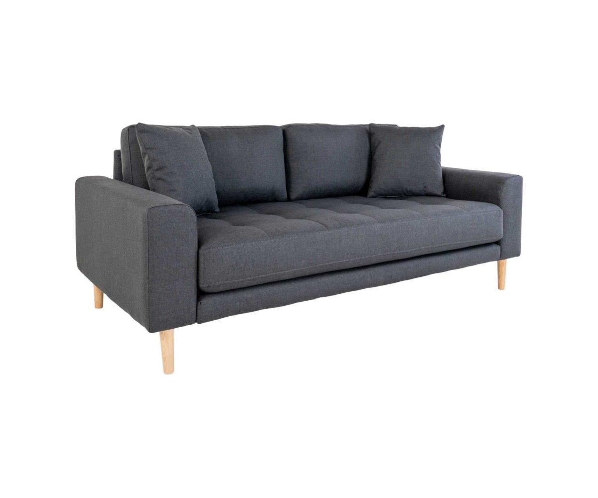 Canapé 3 places en tissu Gris foncé