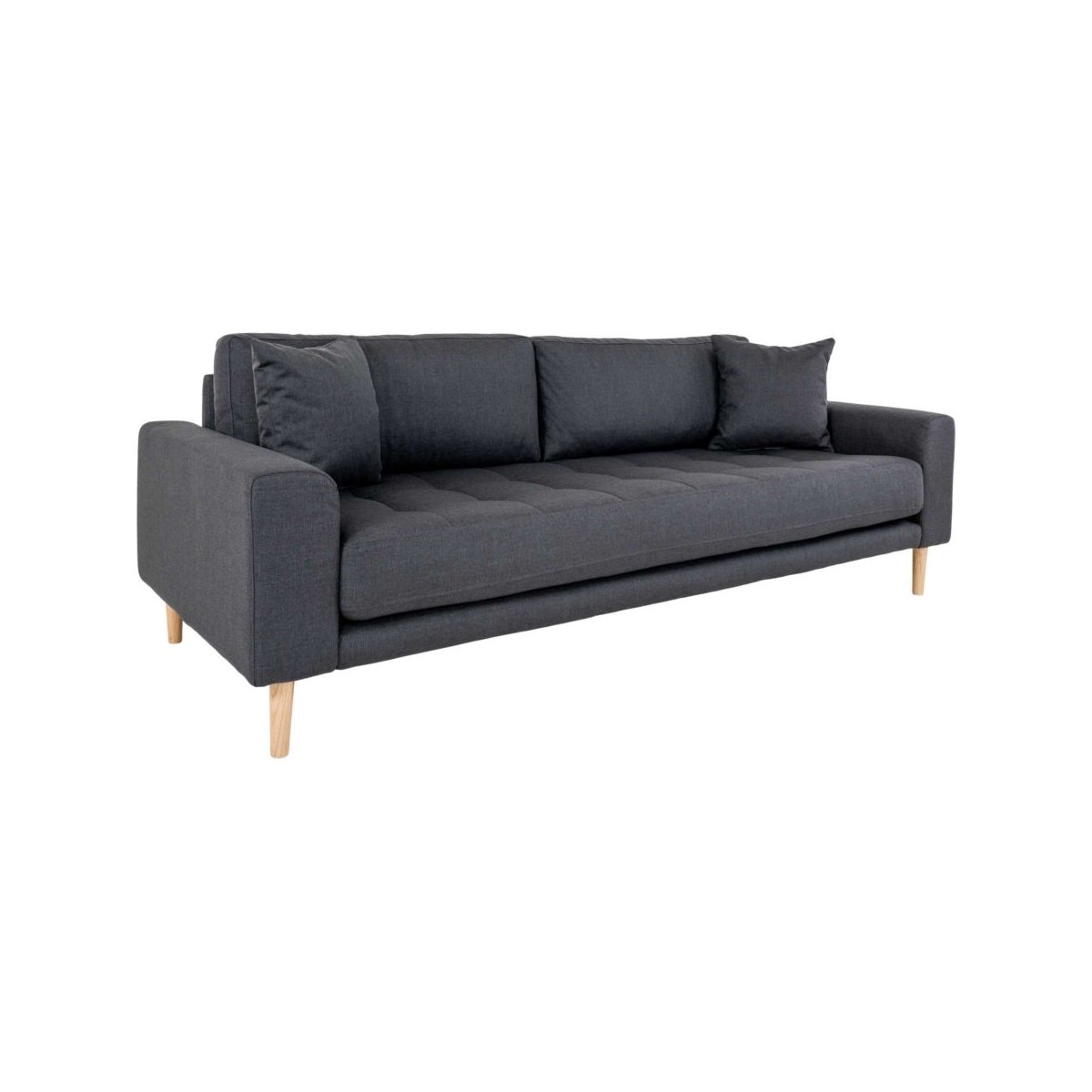 Canapé 3 places en tissu Gris foncé