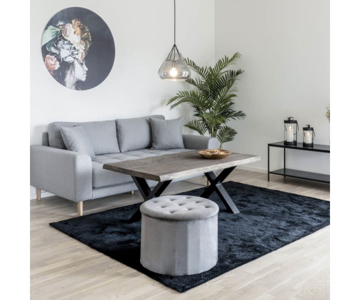 Canapé 3 places en tissu Gris