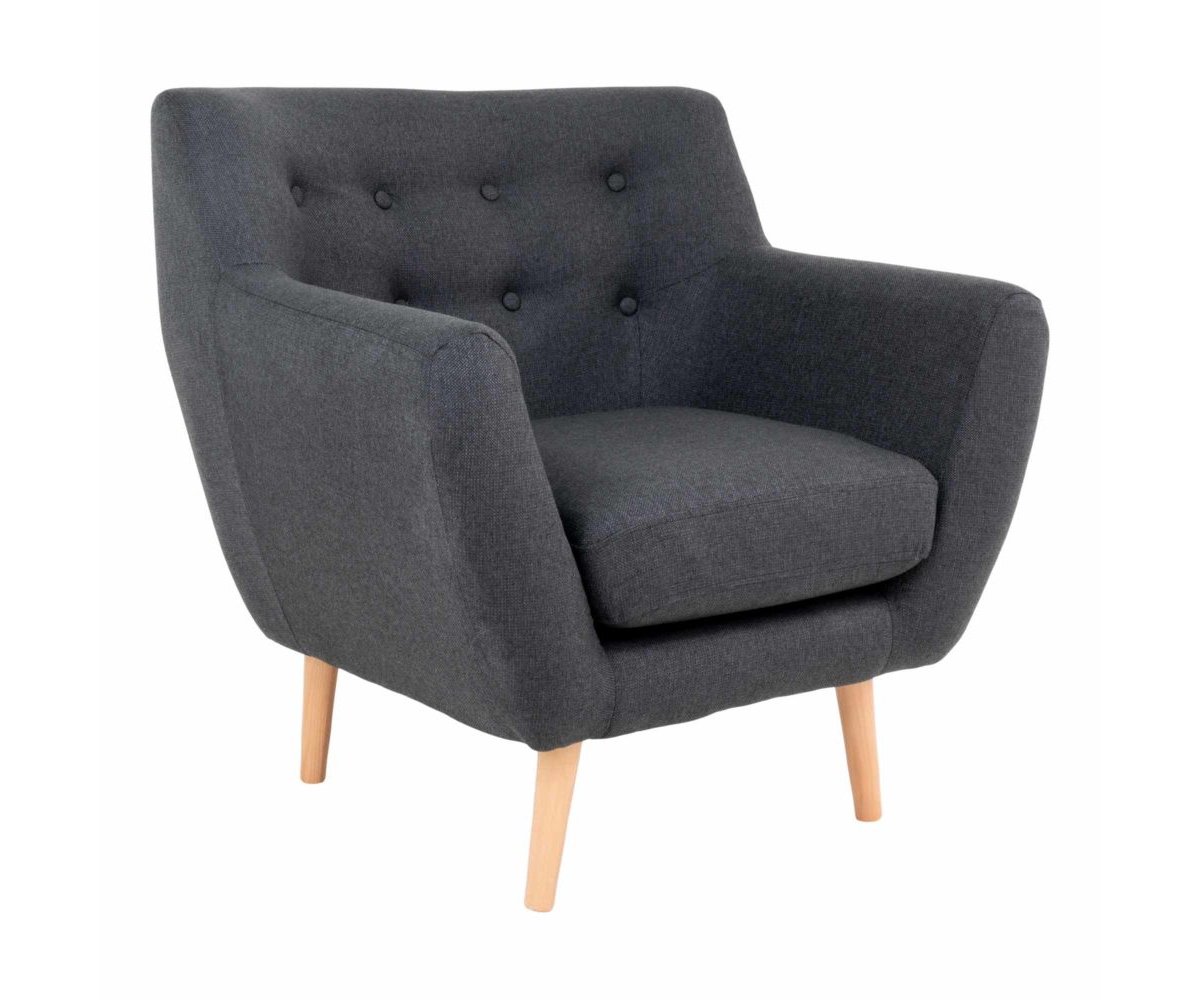 Fauteuil moderne en tissu style scandinave Gris