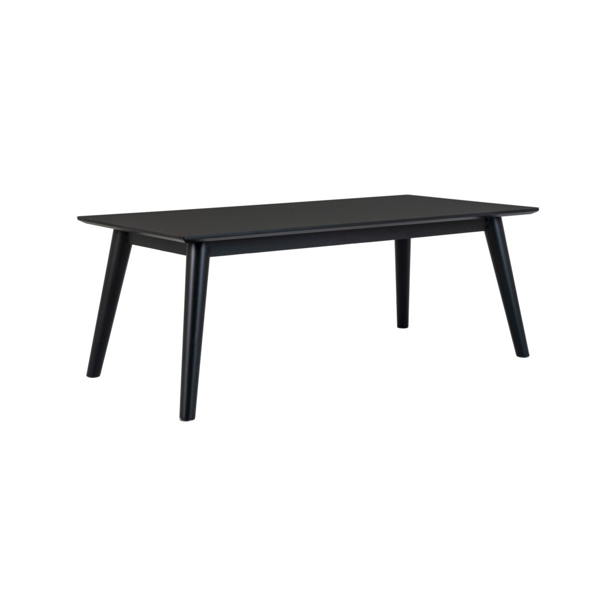 Table basse rectangulaire en bois mélangé 120x60cm noir
