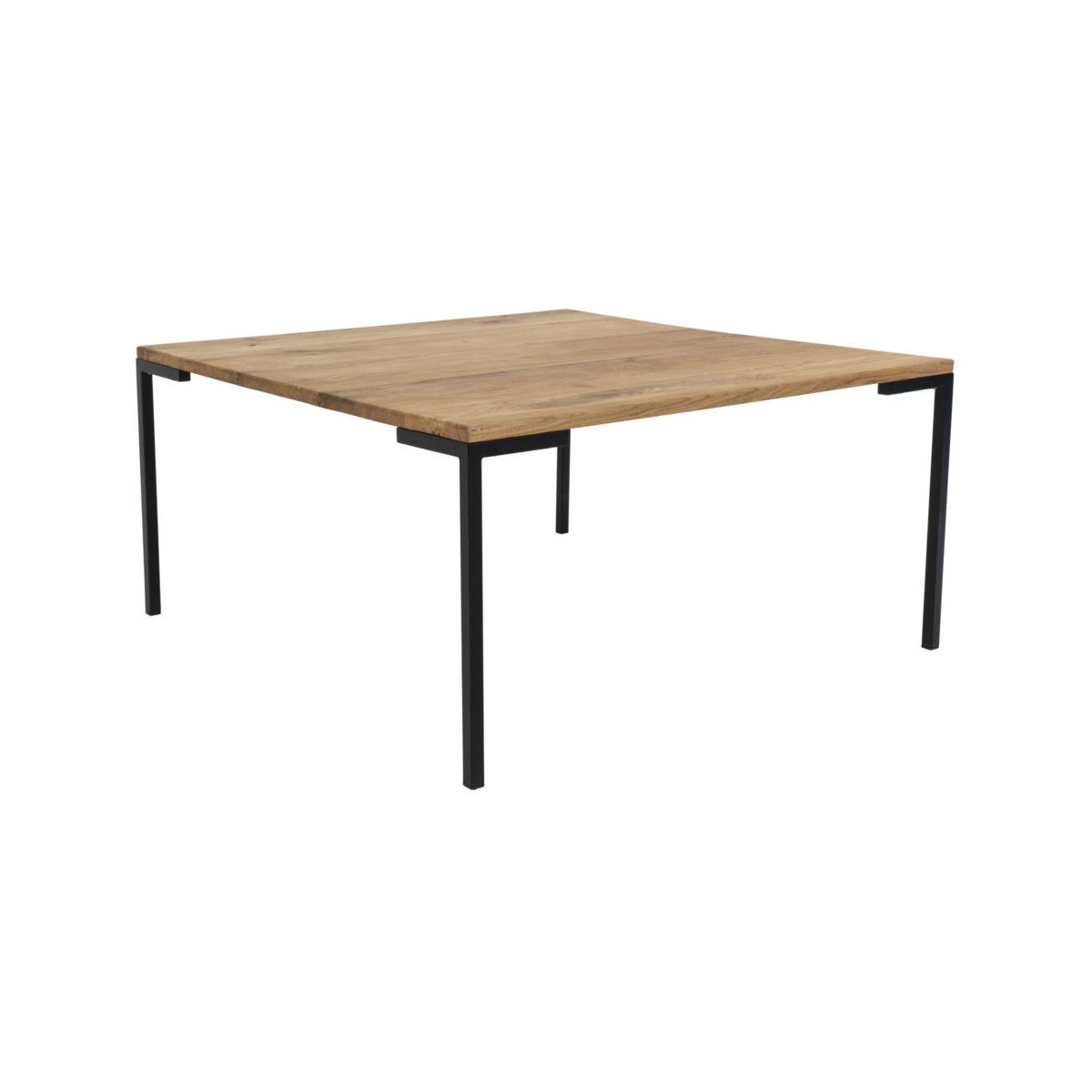 Table basse carrée en bois et métal 90x90cm