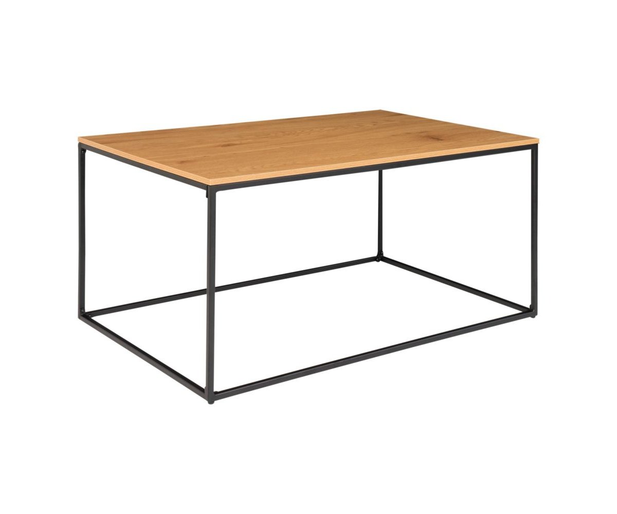 Table basse bois et métal rectangulaire