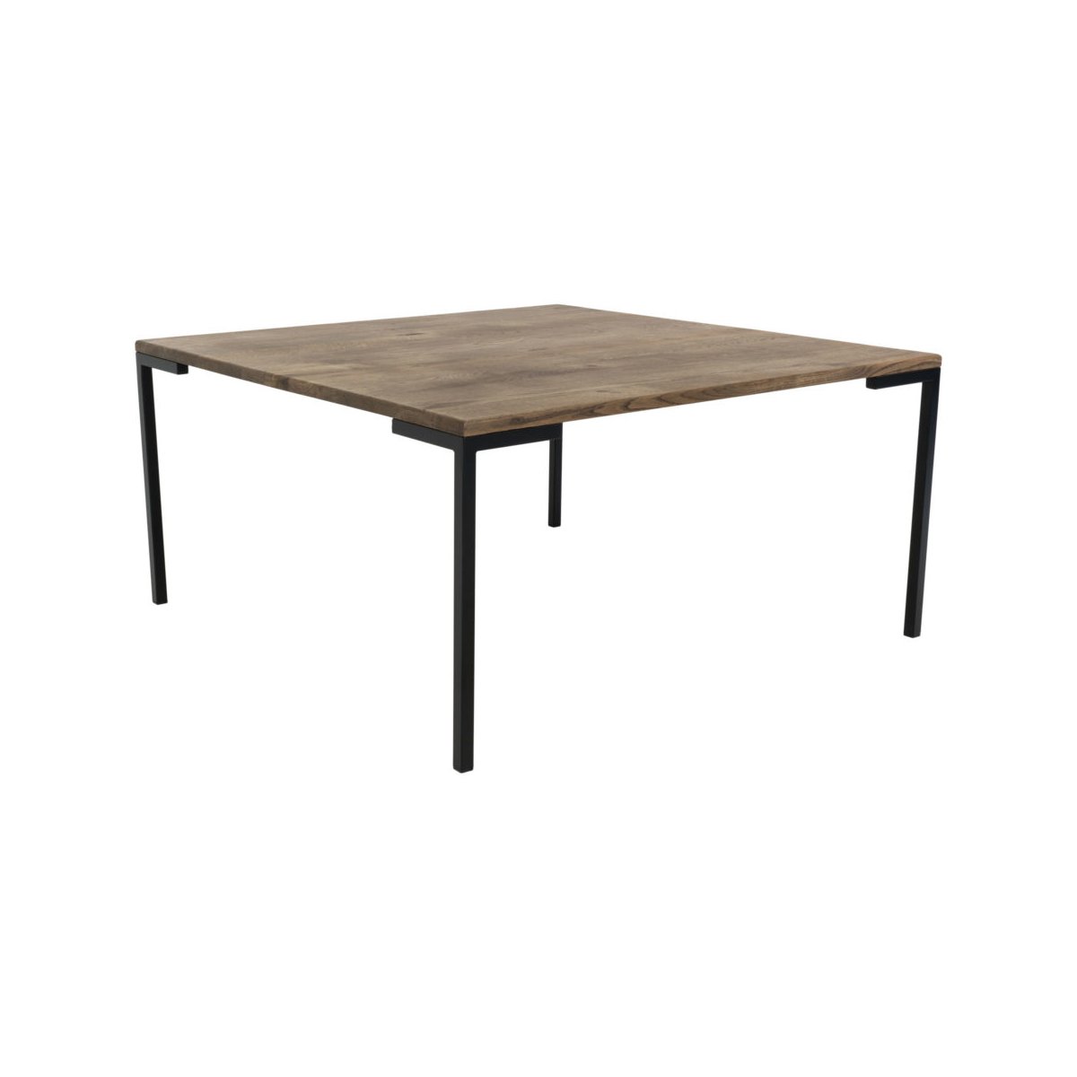 Table basse carrée en bois et métal 90x90cm