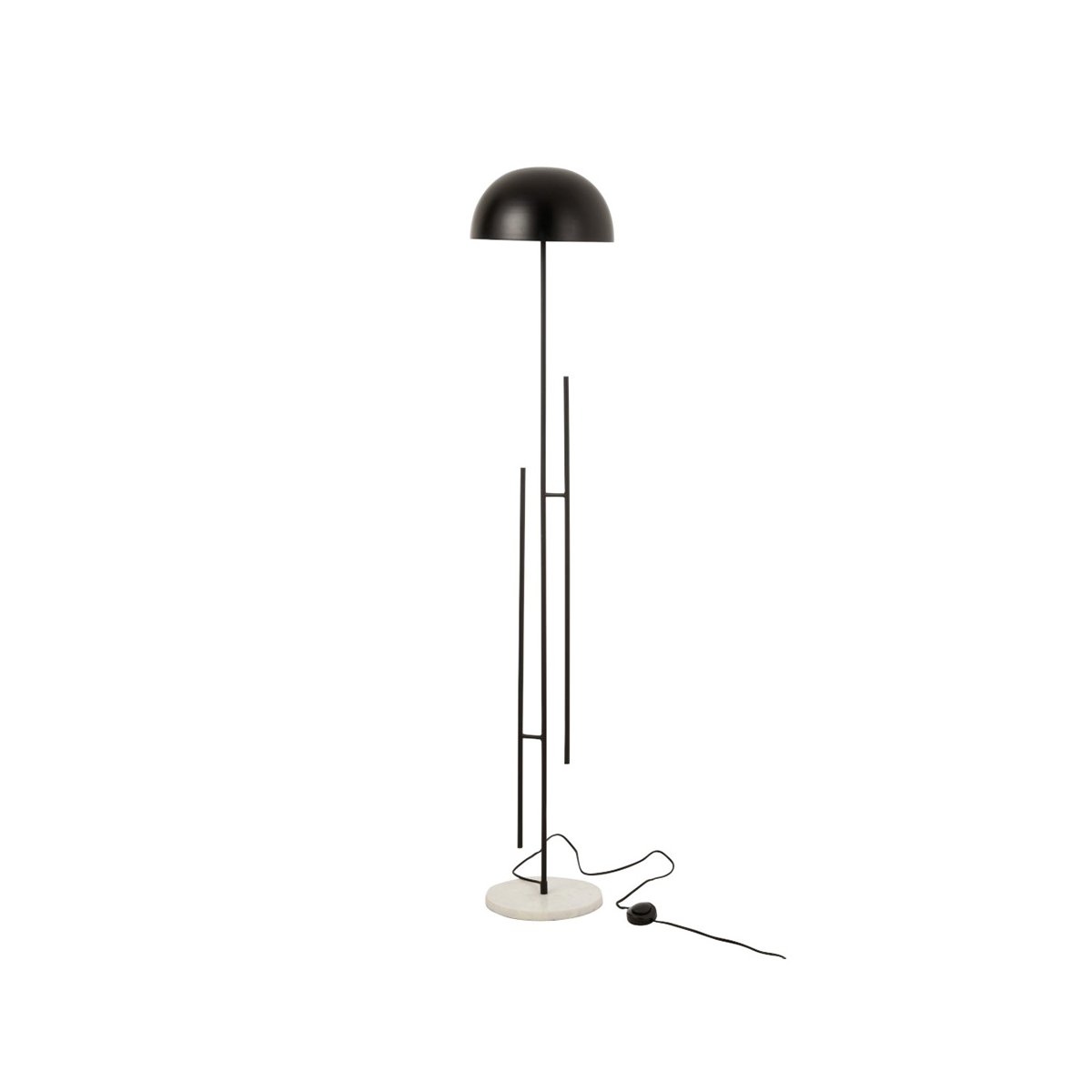 Lampadarire contemporain en métal noir