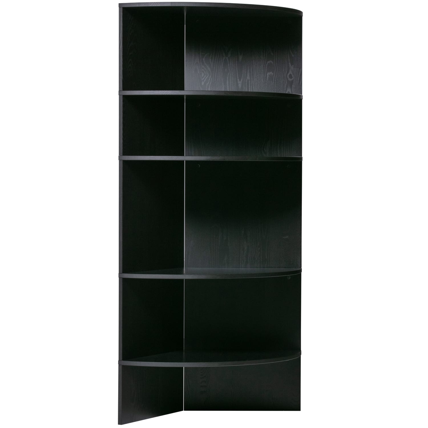 Bibliothèque d'angle design en bois noir Bibliothèque d'angle design en bois noir