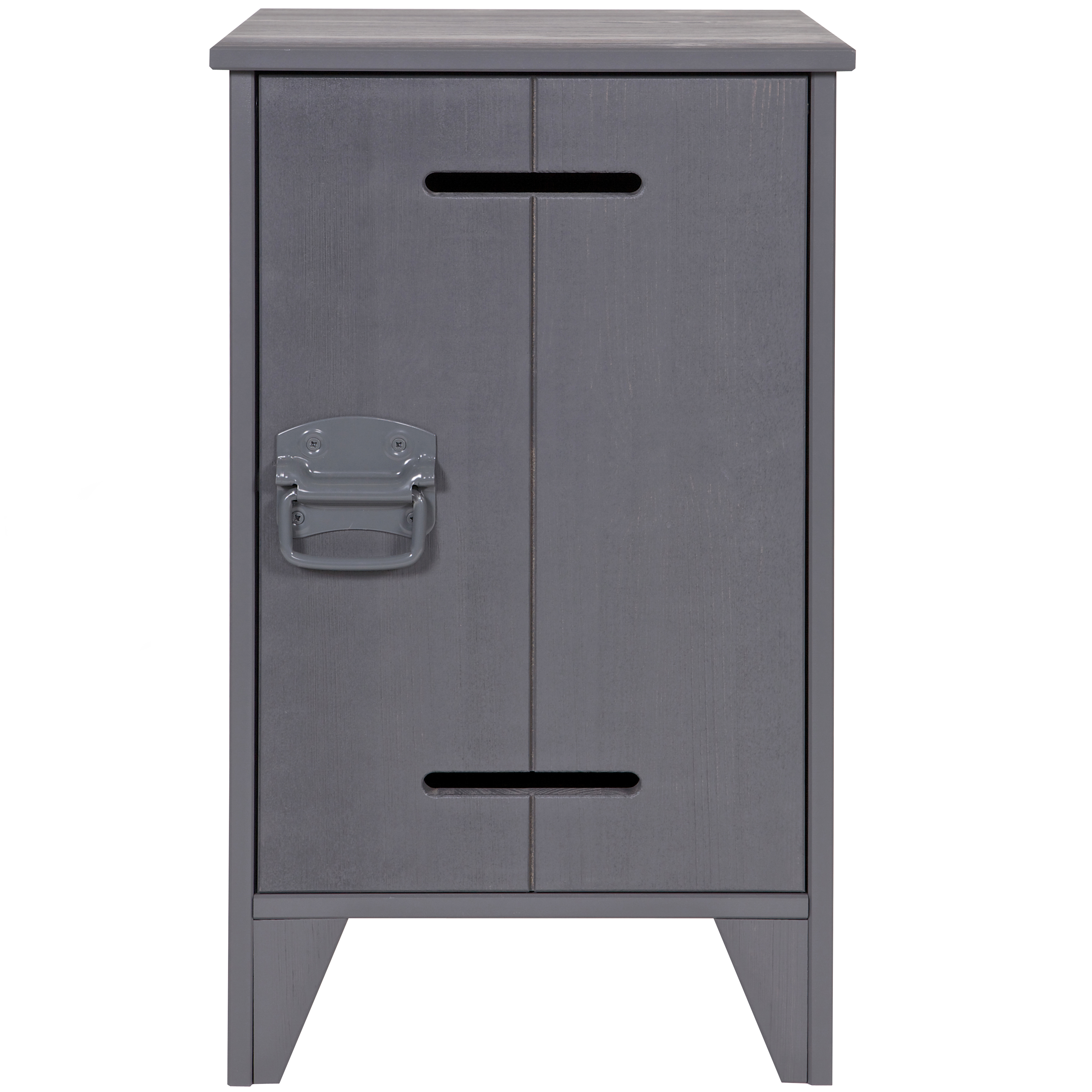 Table de chevet en pin fsc gris anthracite Table de chevet en pin fsc gris anthracite