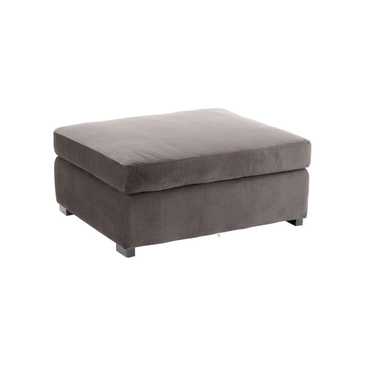 Pouf tendance en velours gris