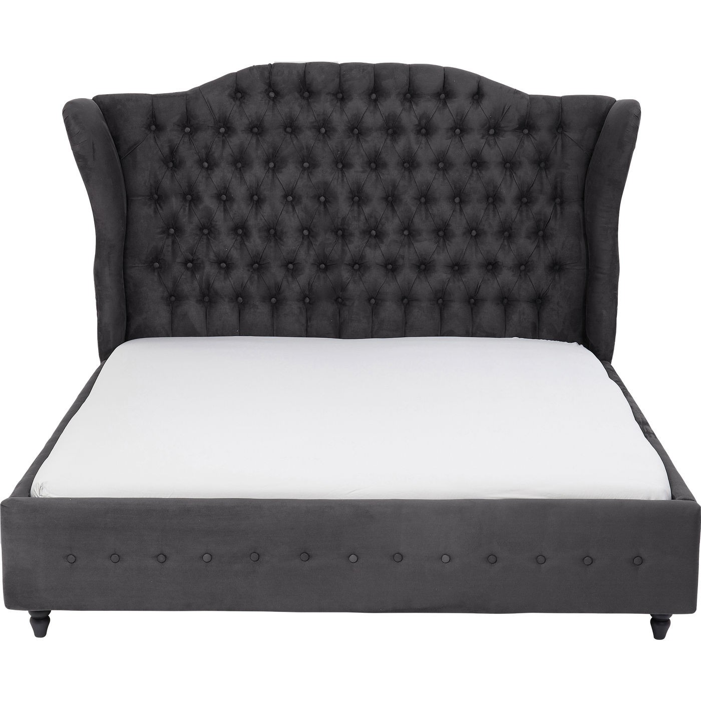 Lit 180x200 en velours gris Lit 180x200 en velours gris