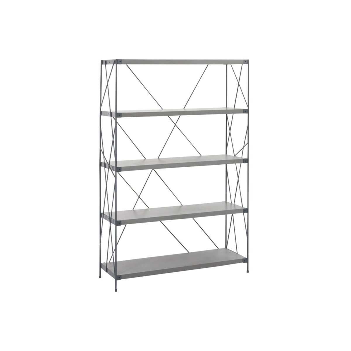 Etagère moderne en bois et métal