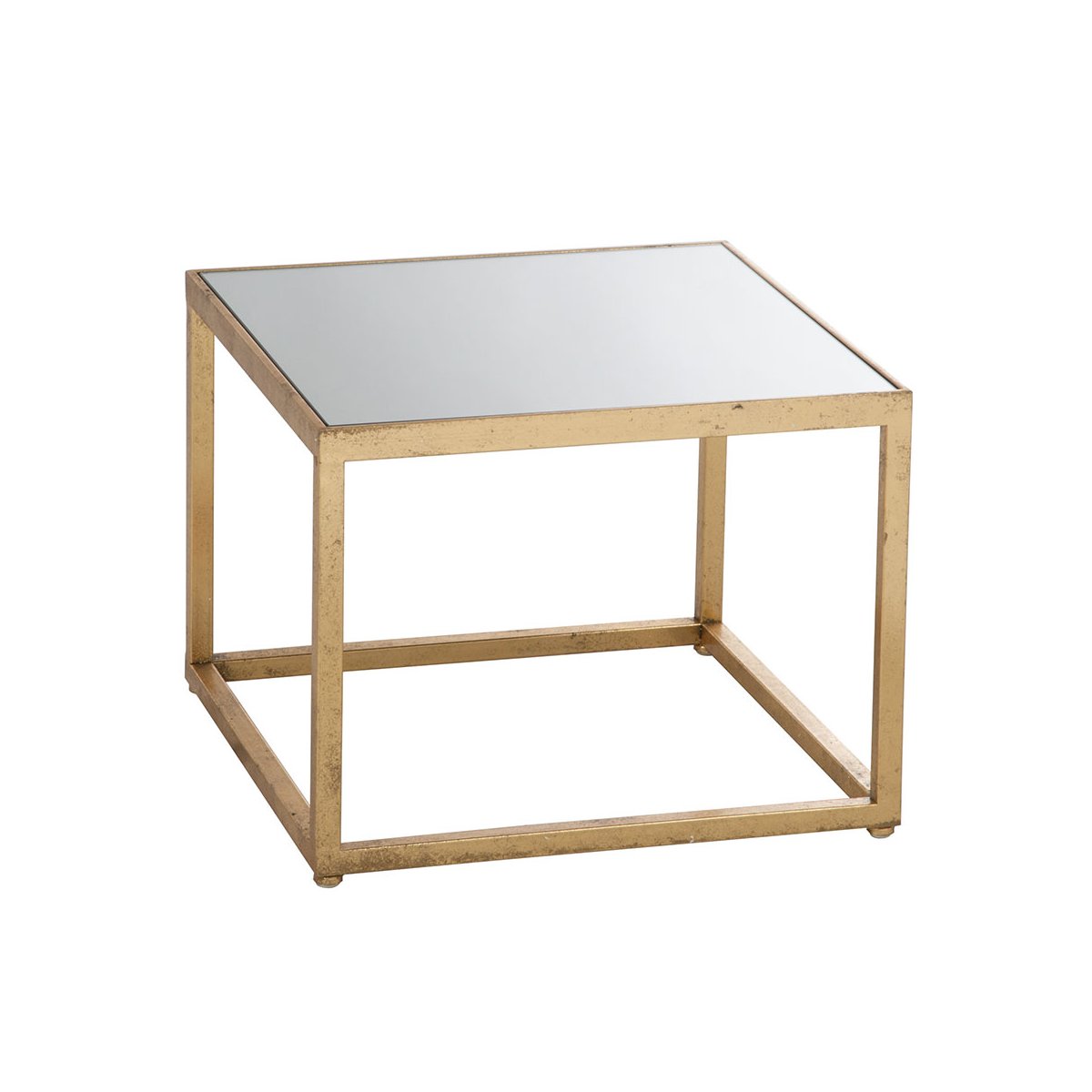 Table basse en verre et métal