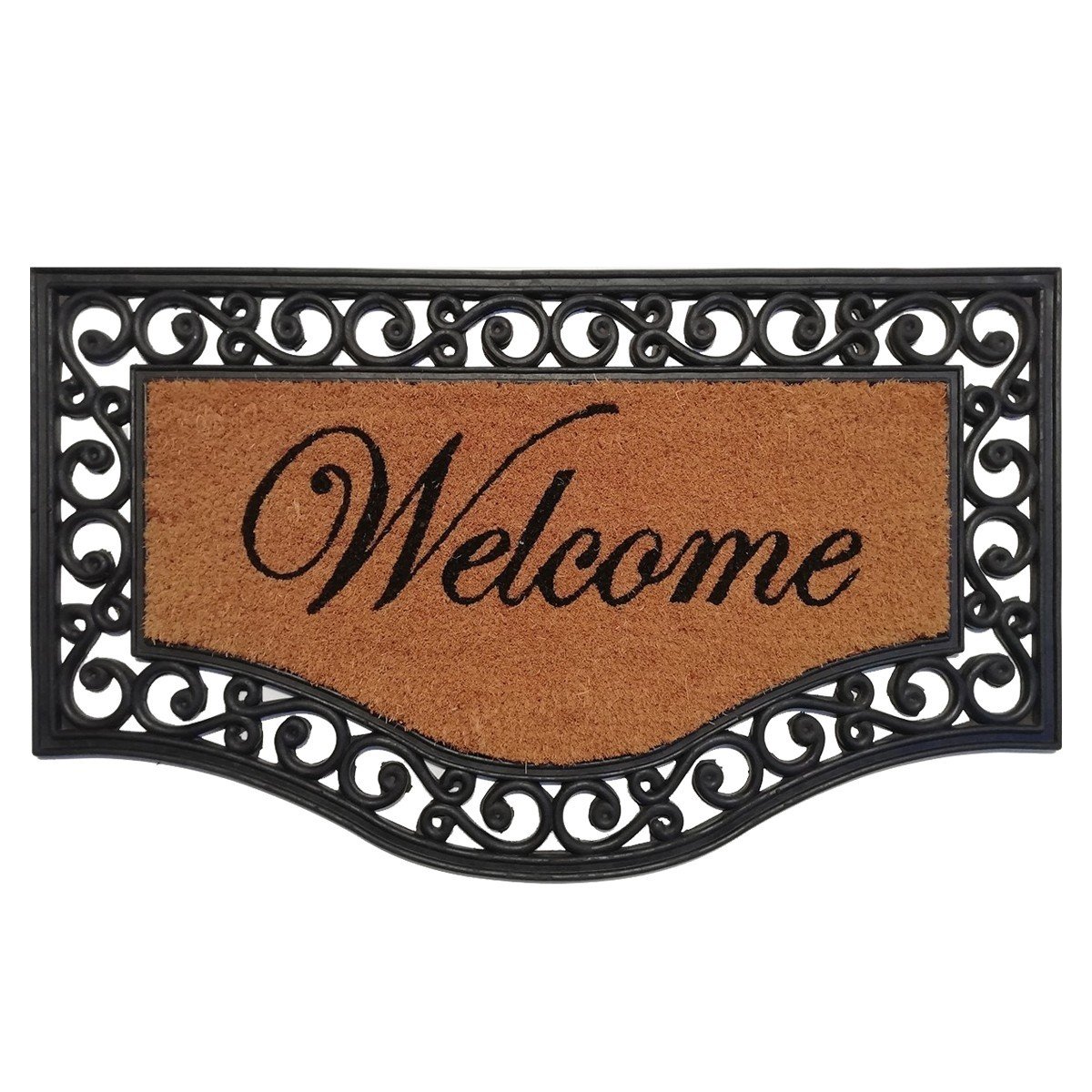 Paillasson arabesque Welcome 45x75cm - Noir Paillasson arabesque Welcome 45x75cm - Noir