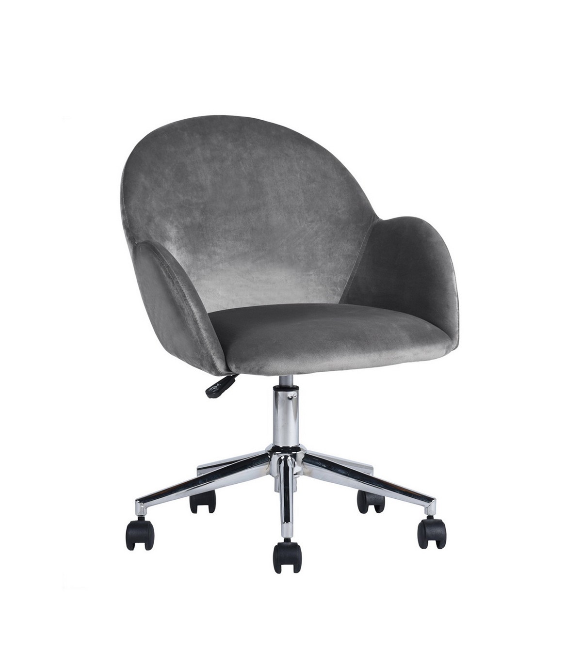 chaise de bureau à roulettes avec accoudoirs - chiozza - gris