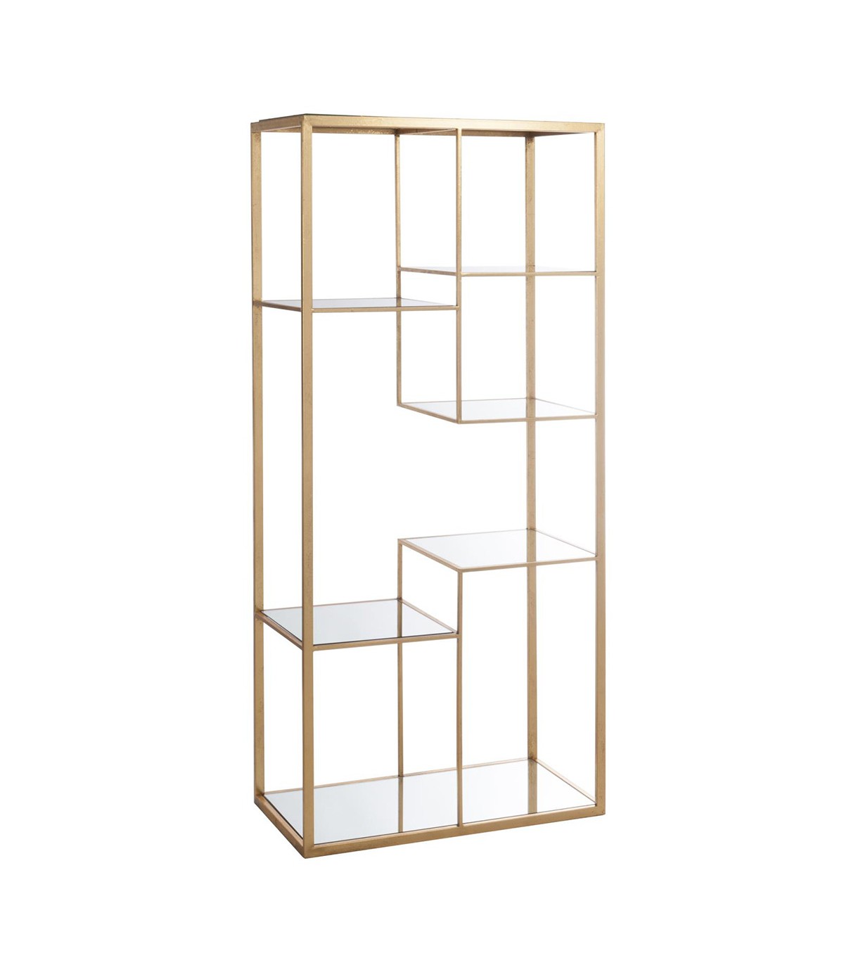 Etagère 5 plans métal doré et miroir - Or Etagère 5 plans métal doré et miroir - Or