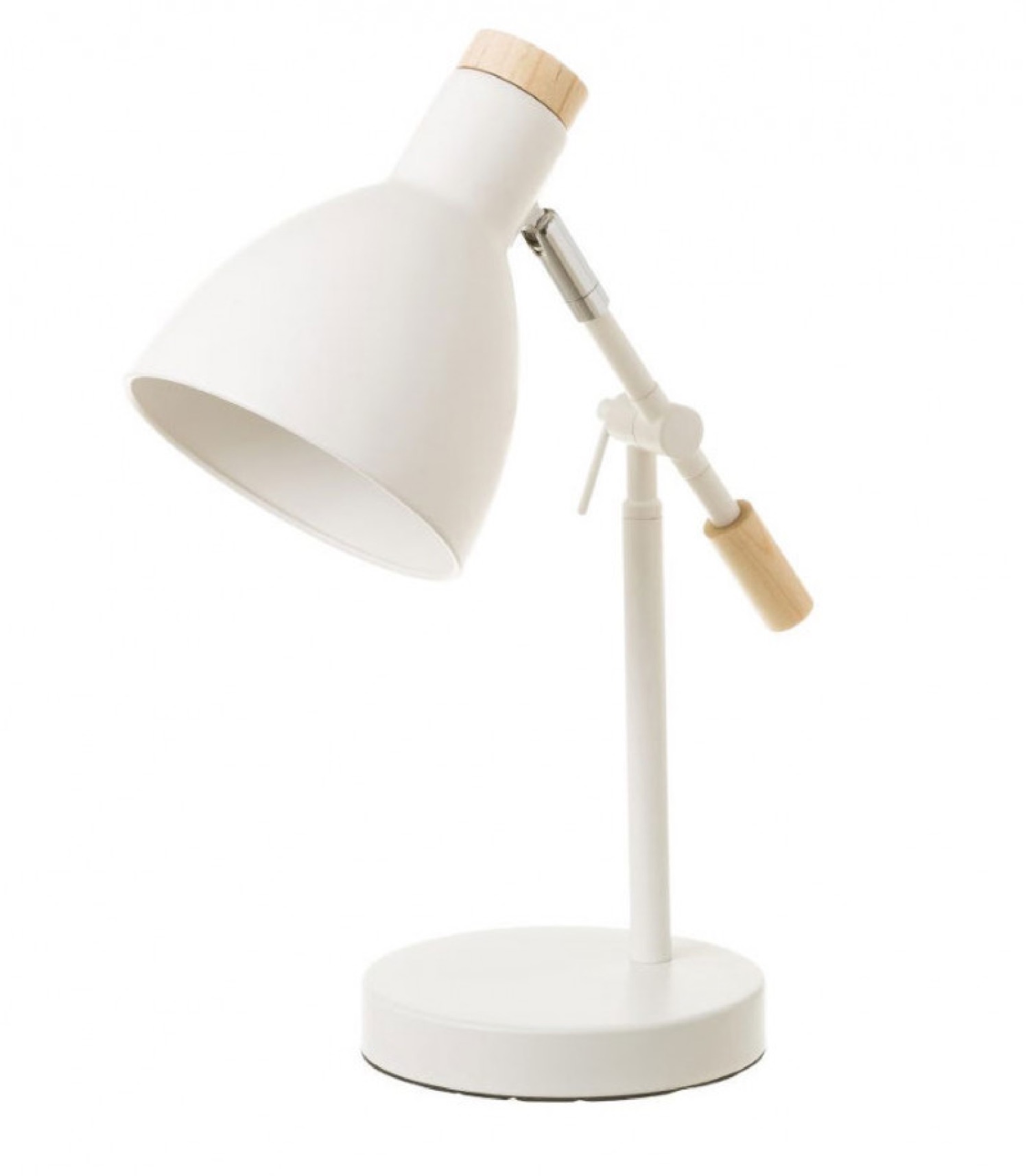 Lampe de bureau métal noir et bois H36,5cm Lampe de bureau métal noir et bois H36,5cm