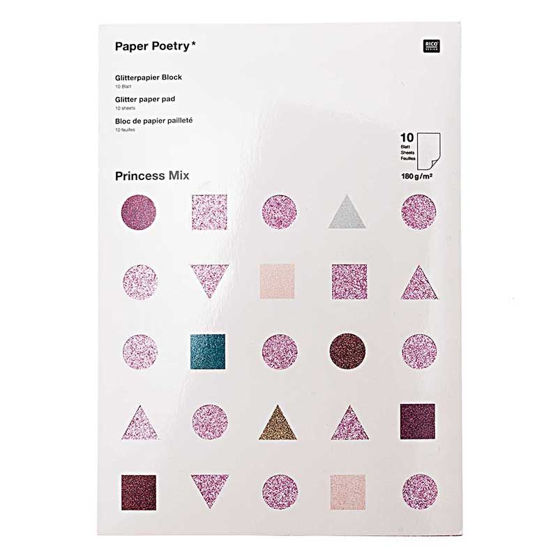 10 feuilles de papier pailleté A4 teintes rosées 10 feuilles de papier pailleté A4 teintes rosées